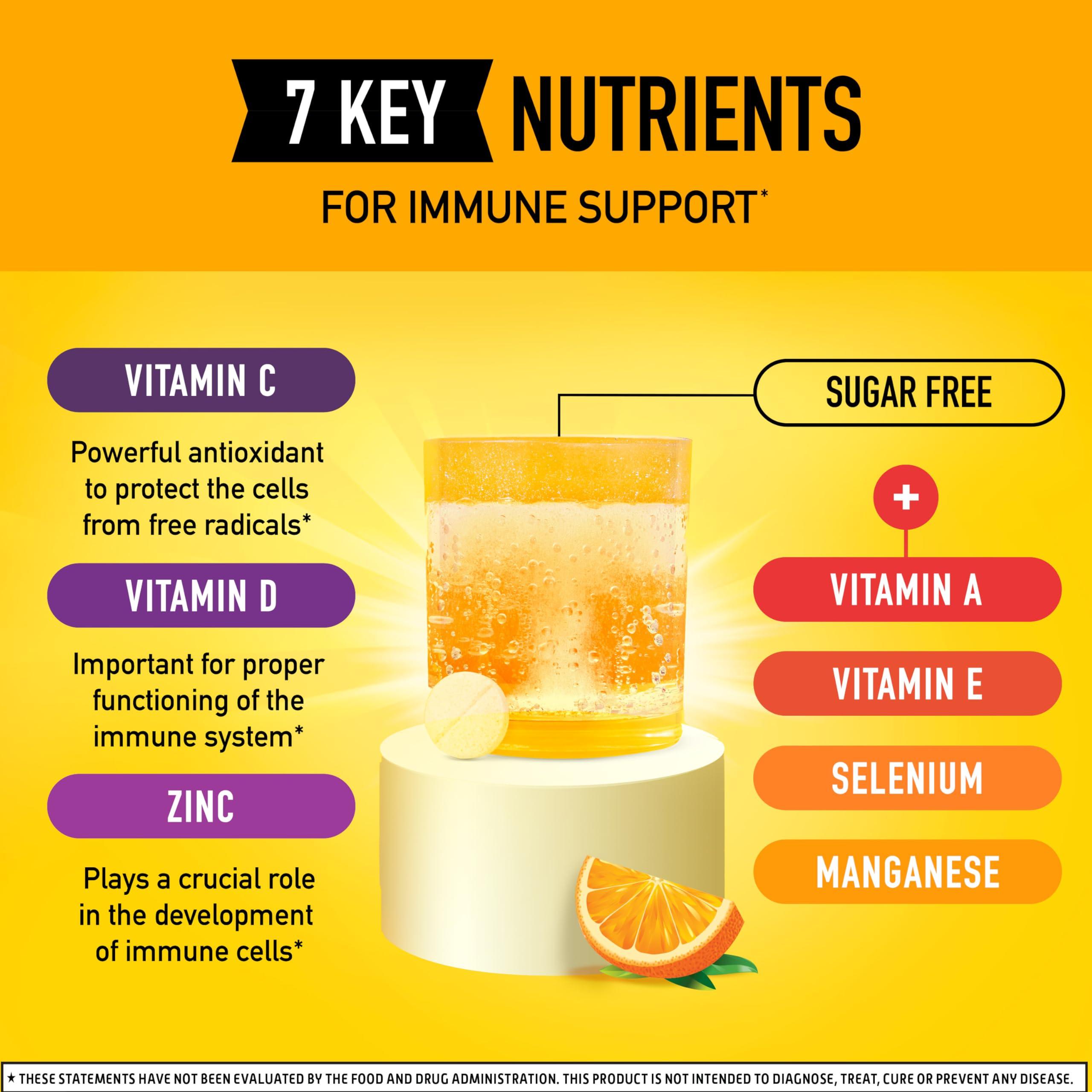 Airborne Vitamin C 1000mg (per Serving) - Zesty Effervescent Tablets, Gluten-Free Immune Support Supplement, Echinacea & Ginger, Orange, Citrus, 30 Count (Pack of 3) - Image 3