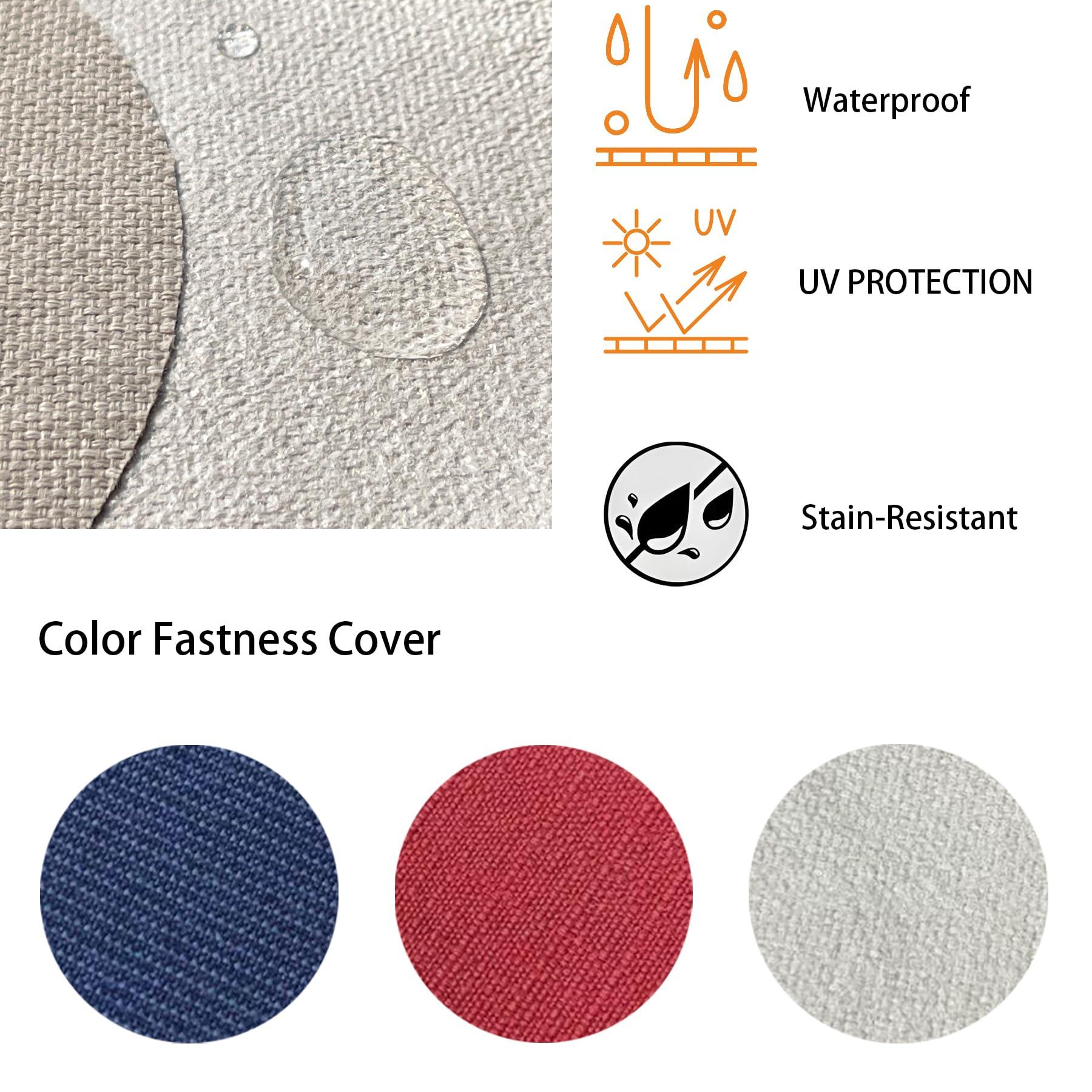 COZYVIDA 20"x42" Outdoor Dining Chair Cushion Set of 1 Resilient Foam Filling Water-Proof Stain-Resistant UV Resistant Weather Resistant Patio Cushions Riverbed - Image 5