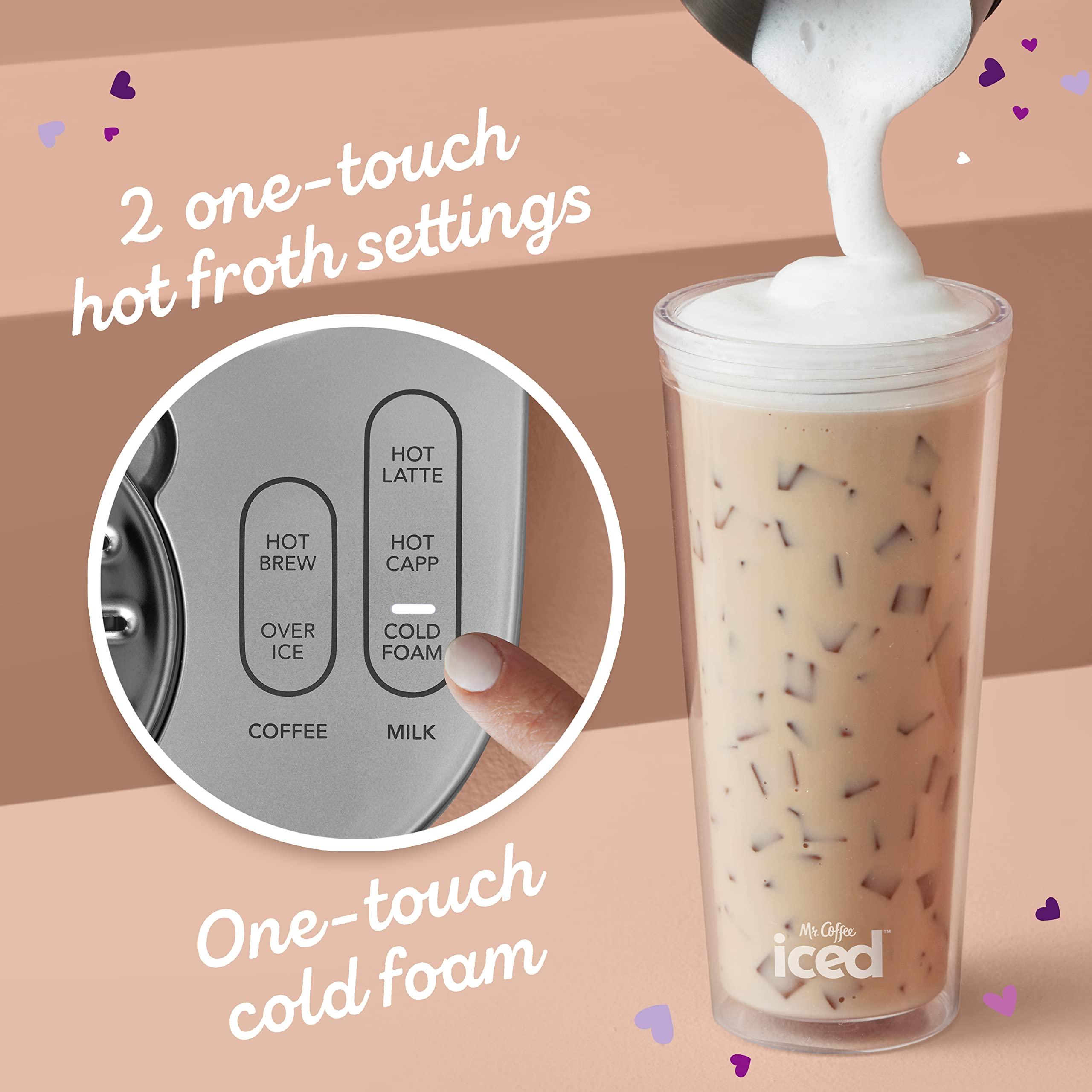 Mr. Coffee 4-in-1 Latte Lux Iced Hot Coffee Maker with Built-In Milk Frother Single-Serve 22 Ounces - Image 4