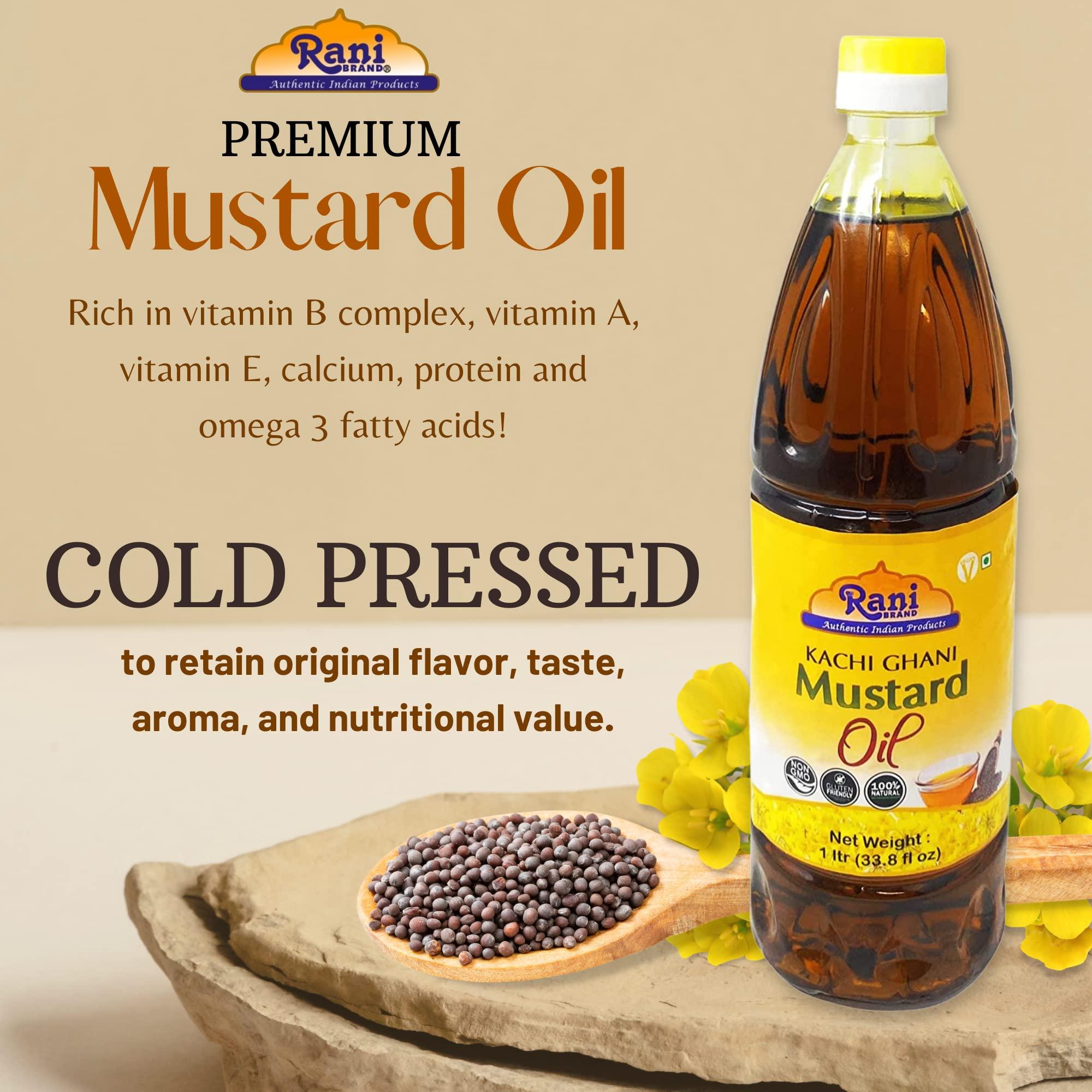 Rani Mustard Oil (Kachi Ghani) 6.76 Ounce (200ml) NON-GMO | Gluten Free | Vegan | 100% Natural | Kosher - Image 8