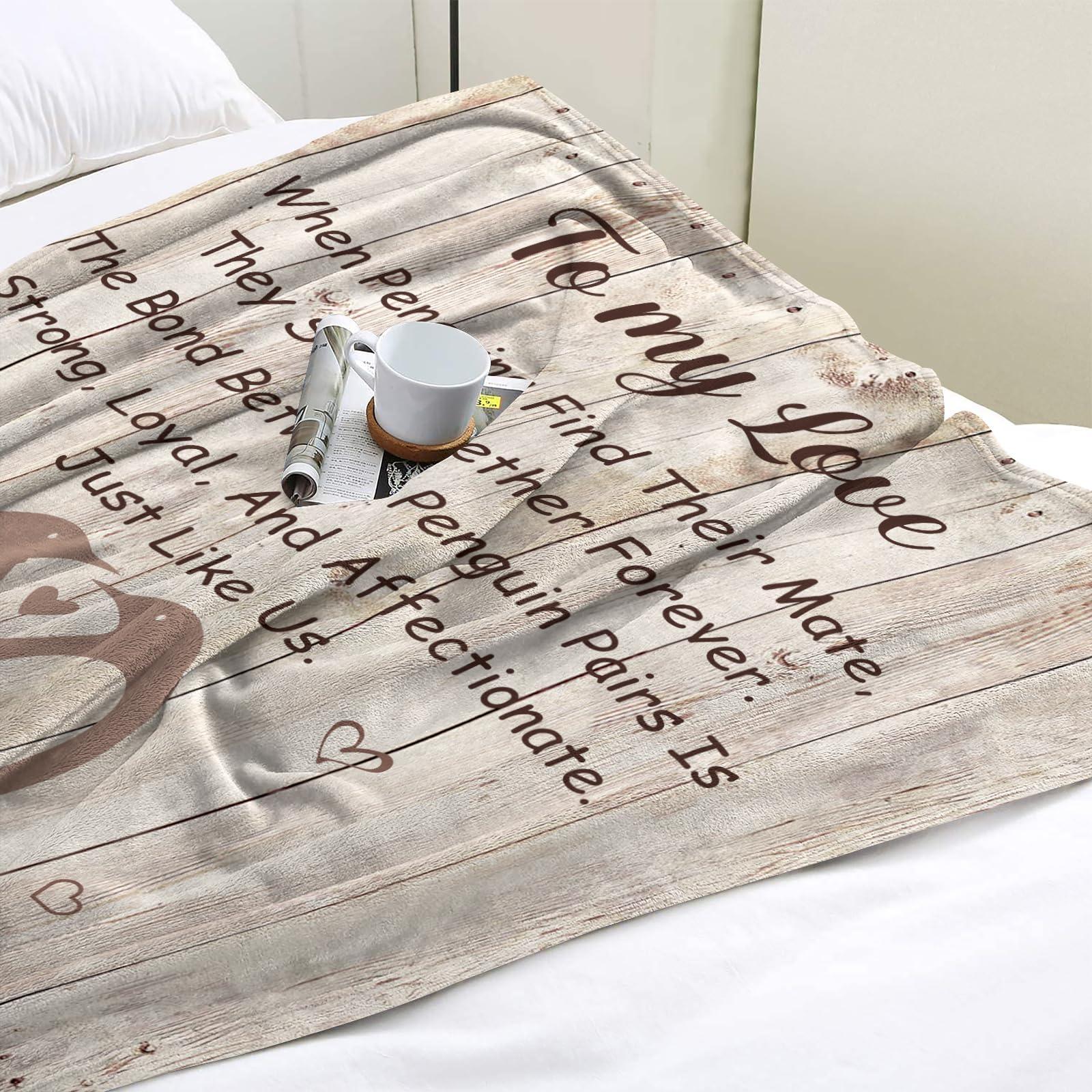 Gifts for Him Her - Wedding Anniversary Blanket Gifts for Couple - Anniversary Husband/Boyfriend Gift - Romantic I Love You Gift Him Her - Wedding Present for Wife/Husband Throw Blanket 60"X50" - Image 4