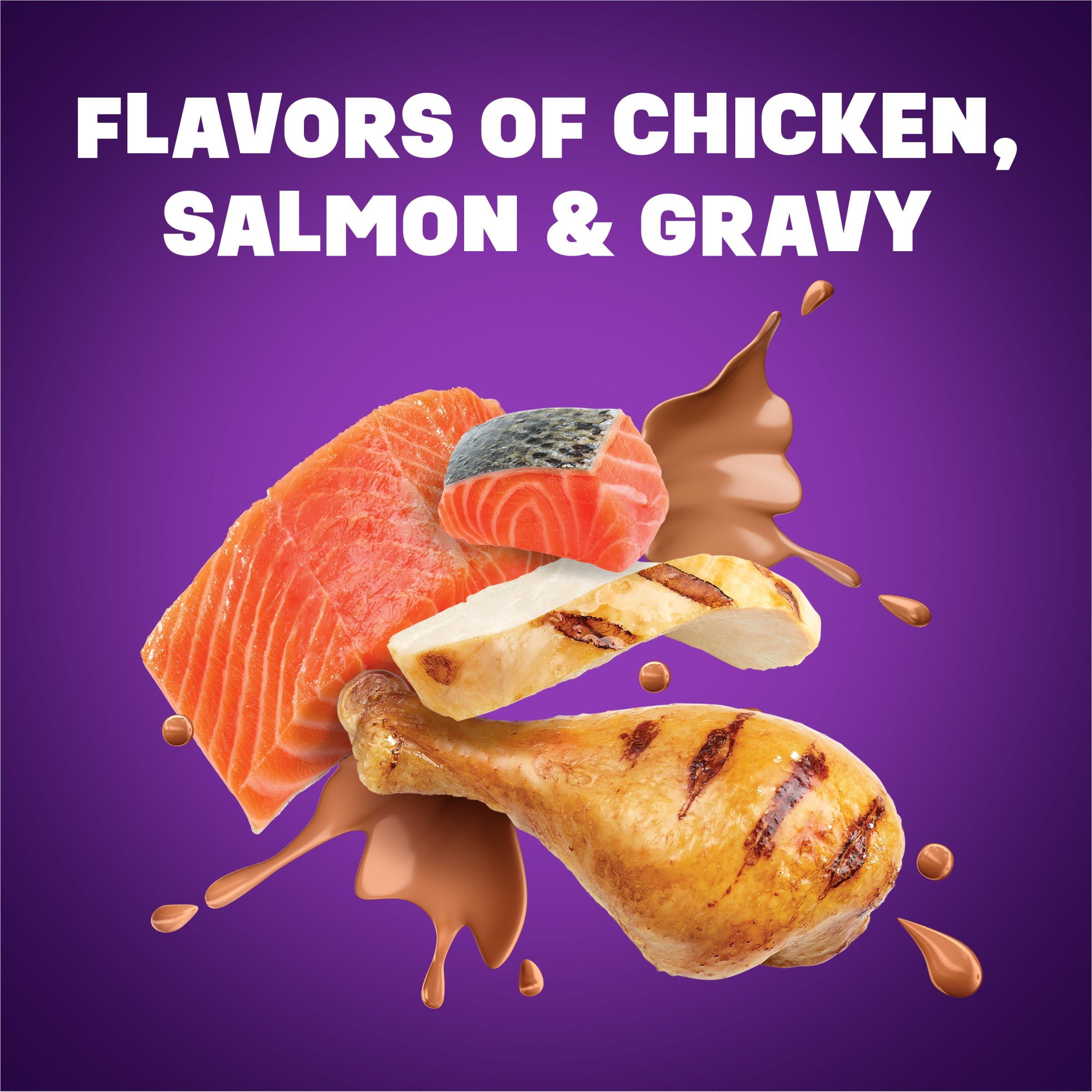 Purina Friskies Dry Cat Food Gravy Swirl'd With Flavors of Chicken, Salmon and Gravy - 3.15 lb. Bag - Image 3