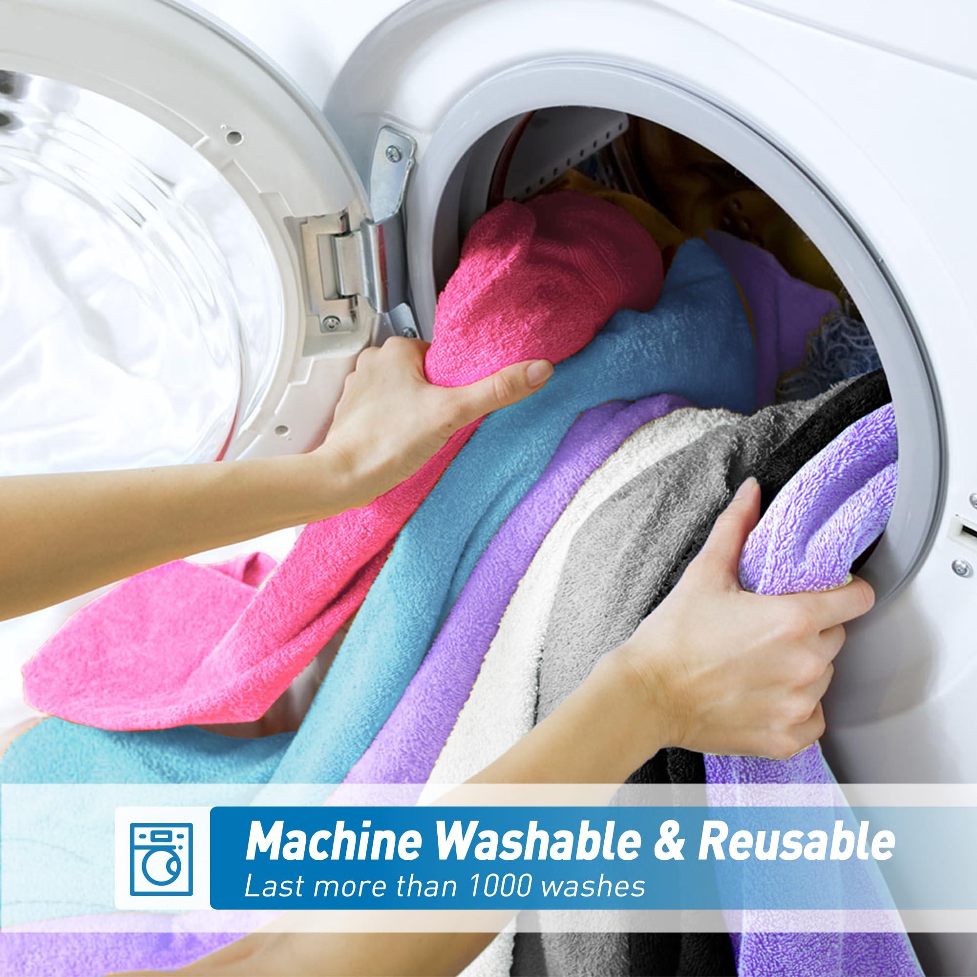 WEAWE Gray Microfiber Cleaning Cloth 13"x13", Ultra Soft Absorbent Microfiber Cleaning Rags for Housekeeping Cleaning Supplies, Lint Free Reusable Cleaning Cloths for House Washable, Pack of 12 - Image 7