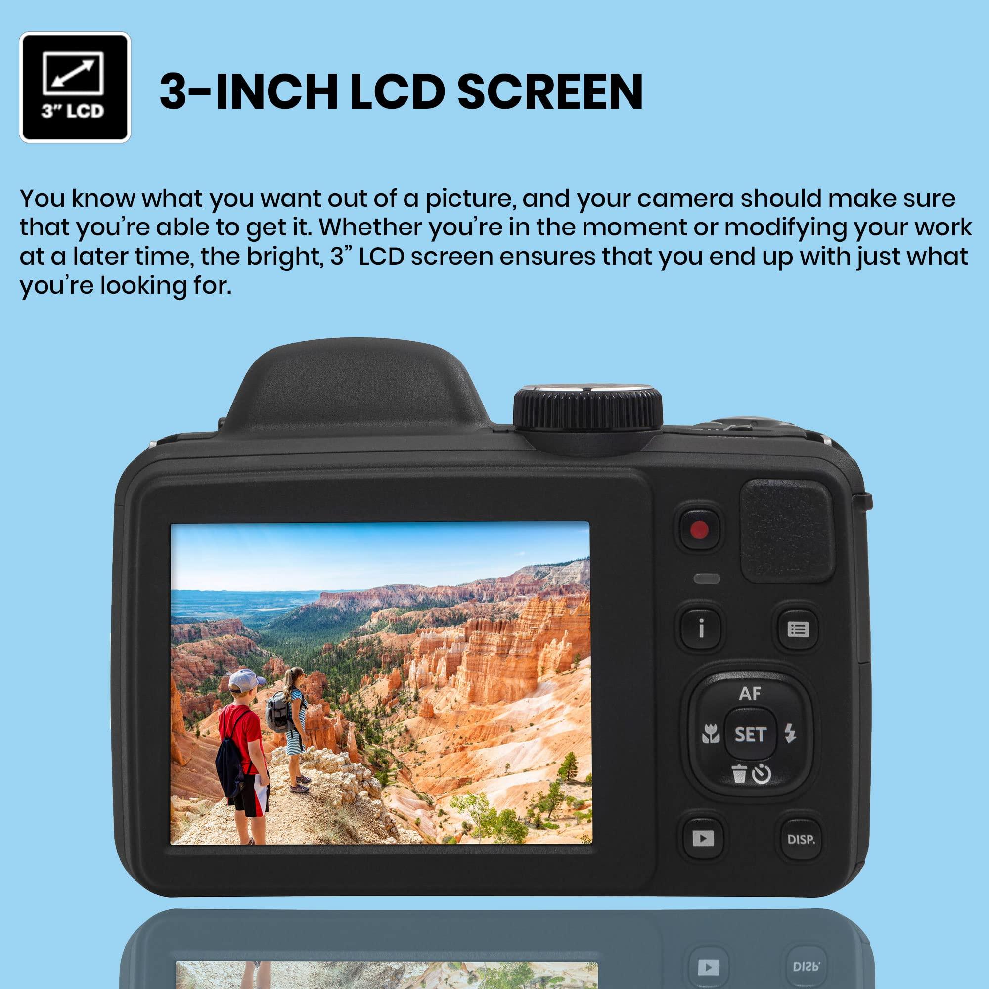 Kodak PIXPRO AZ405 Digital Camera (Black) + 16GB Memory Card + Camera Case + Accessories - Ultimate Bundle - Image 3