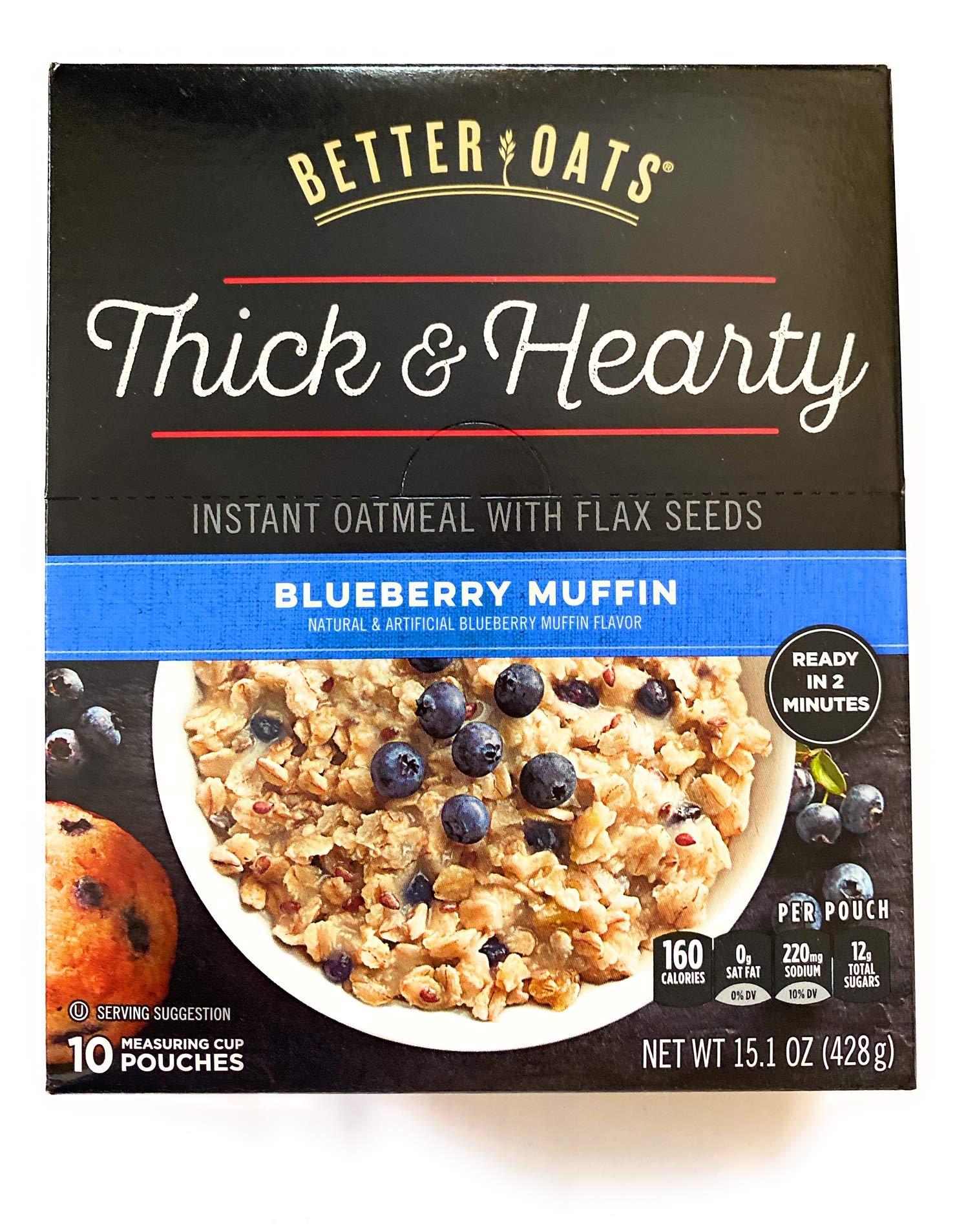 Better Oats Instant Oatmeal - 3 Flavor Variety Pack of 10 pouches each, including Blueberry Muffin, Cinnamon Roll and Apples & Cinnamon for a total of 30 Packets of oatmeal. - Image 3
