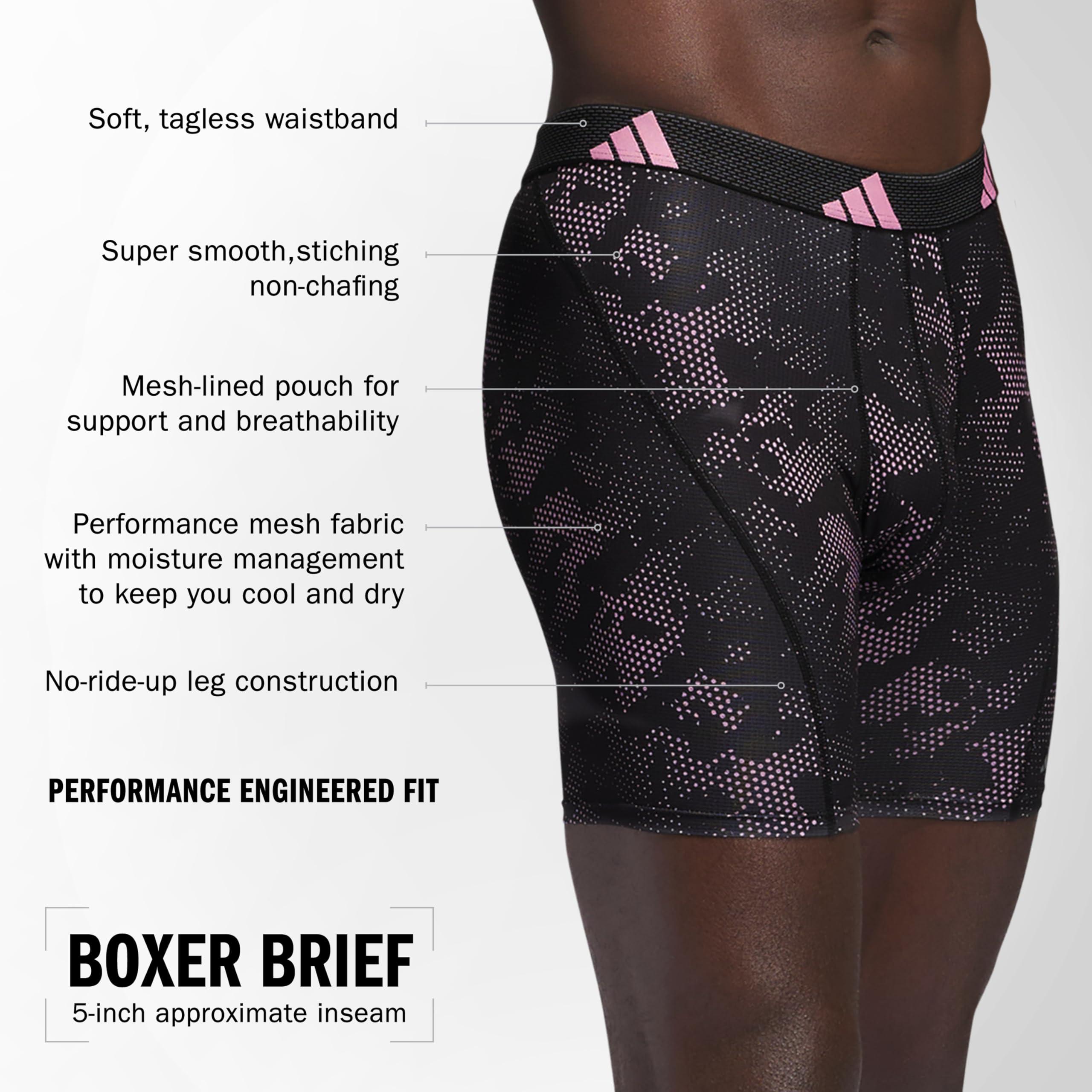 adidas Men's Performance Athletic Mesh Boxer Brief Underwear 3-Pack, Moisture Wicking, Sport Comfort - Image 2