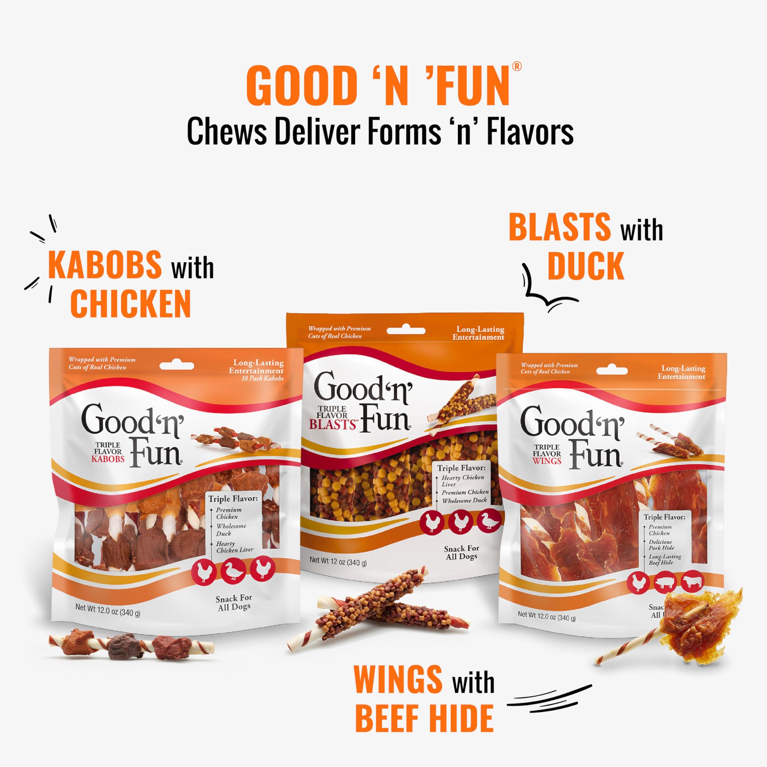 Good ‘n’ Fun Triple Flavor Wings Chews for All Dogs, 12 Ounces, Treat Your Dog to Long-Lasting Chews Made with Chicken, Pork Hide and Beef Hide - Image 9