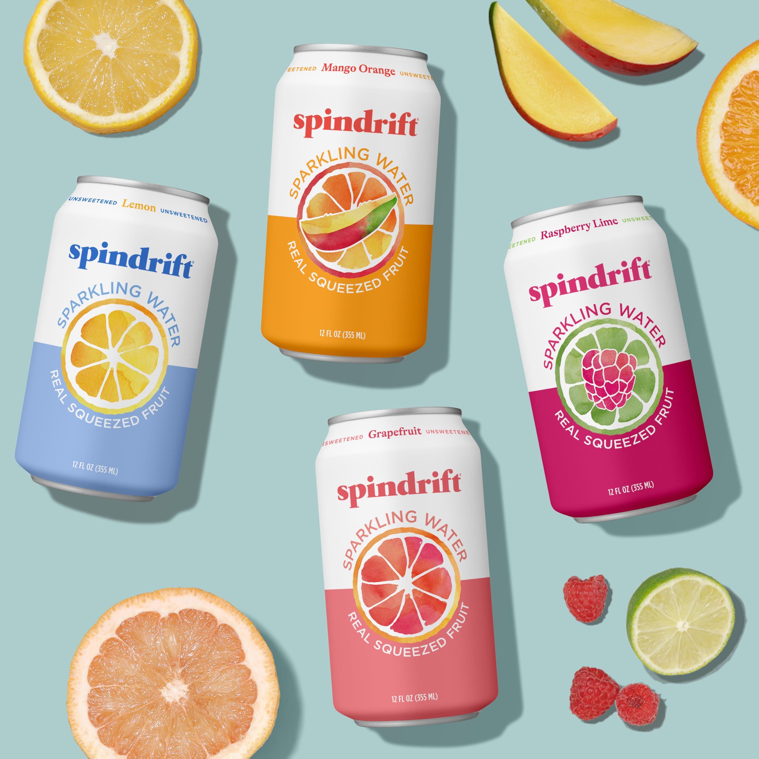 Spindrift Sparkling Water, 4 Flavor Variety Pack, Made with Real Squeezed Fruit, 12 Fl Oz (Pack of 20) - Image 6