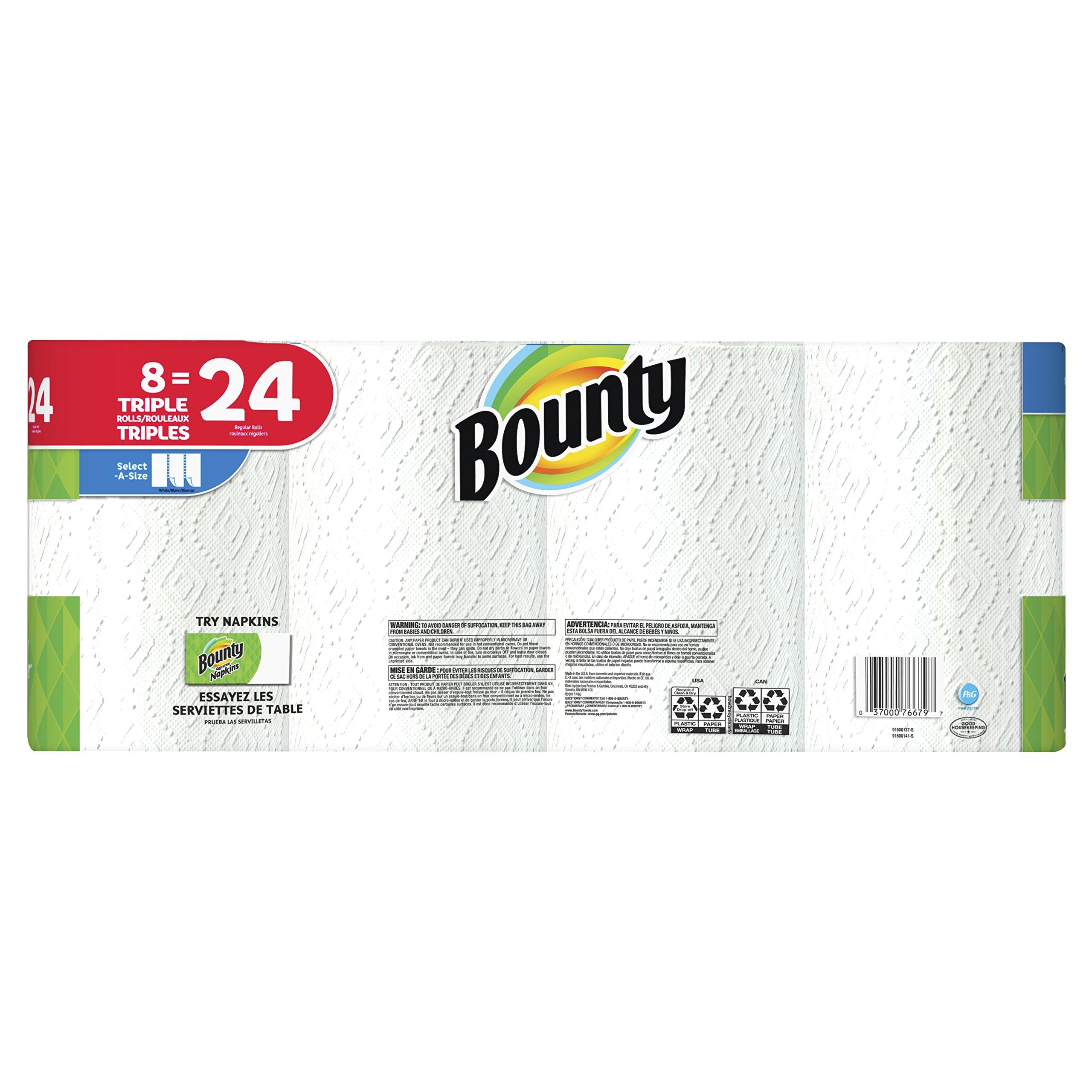 Bounty Paper Towels, Select-A-Size, 8 Triple Rolls - Image 7