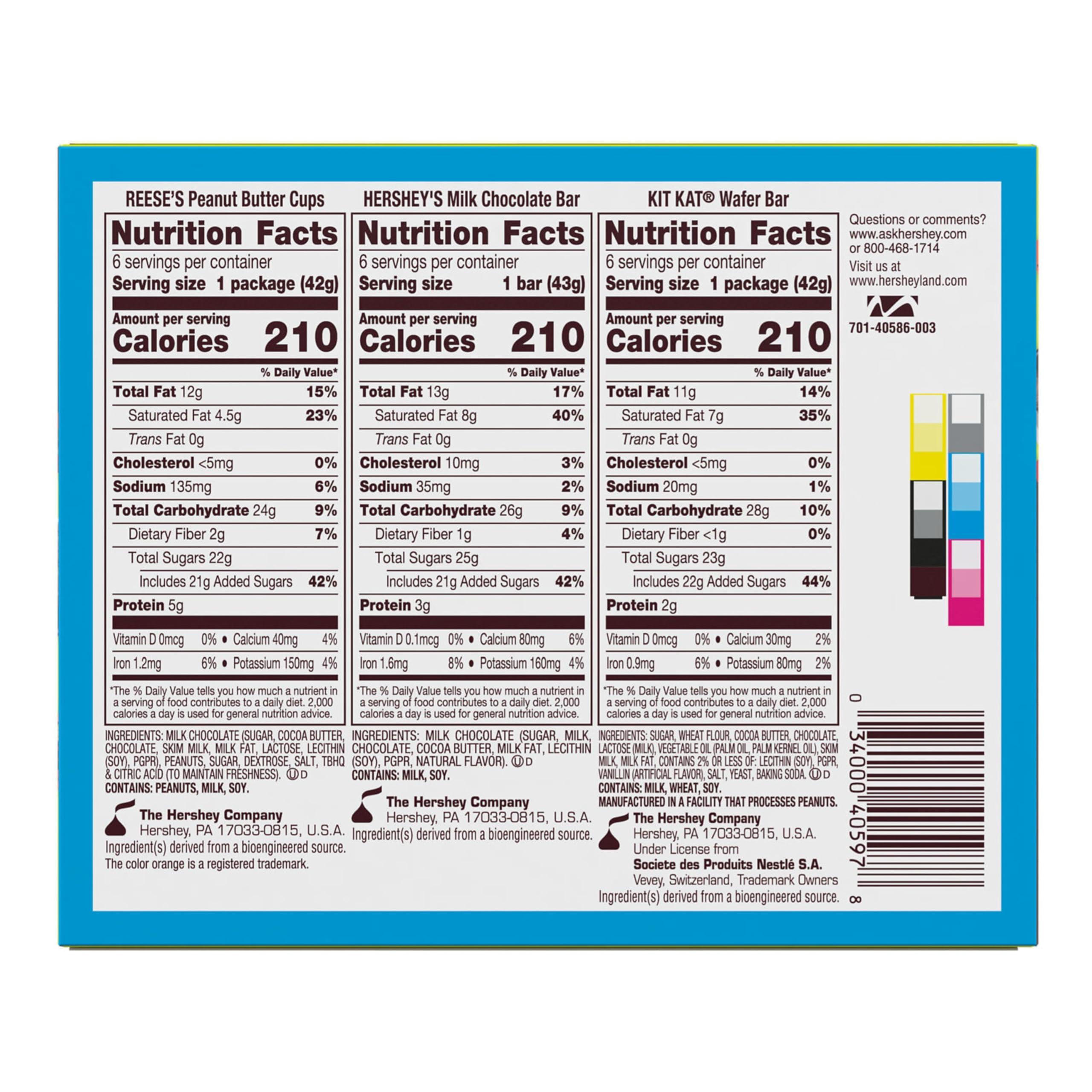 HERSHEY'S, KIT KAT and REESE'S Assorted Milk Chocolate Candy Variety Box, 27.3 oz (18 Count) - Image 8