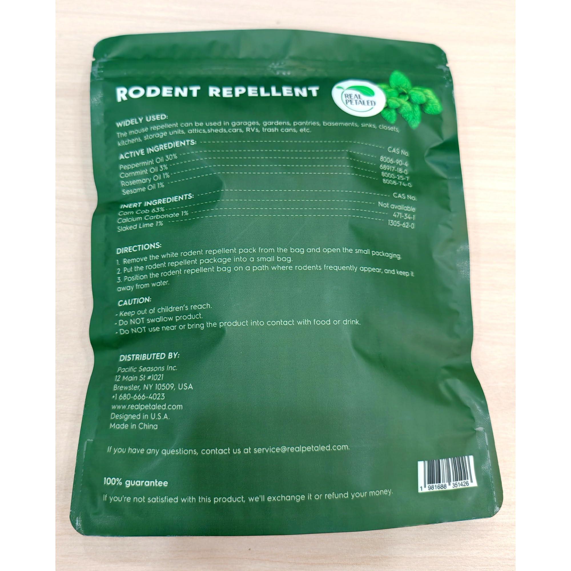REALPETALED Natural Rodent Repellent Pouches - Peppermint Oil Mouse and Rat Repellent - Indoor and Outdoor Protection for Home, Basement, Garage, Attic, and Storage - 10 Pouches - Image 8