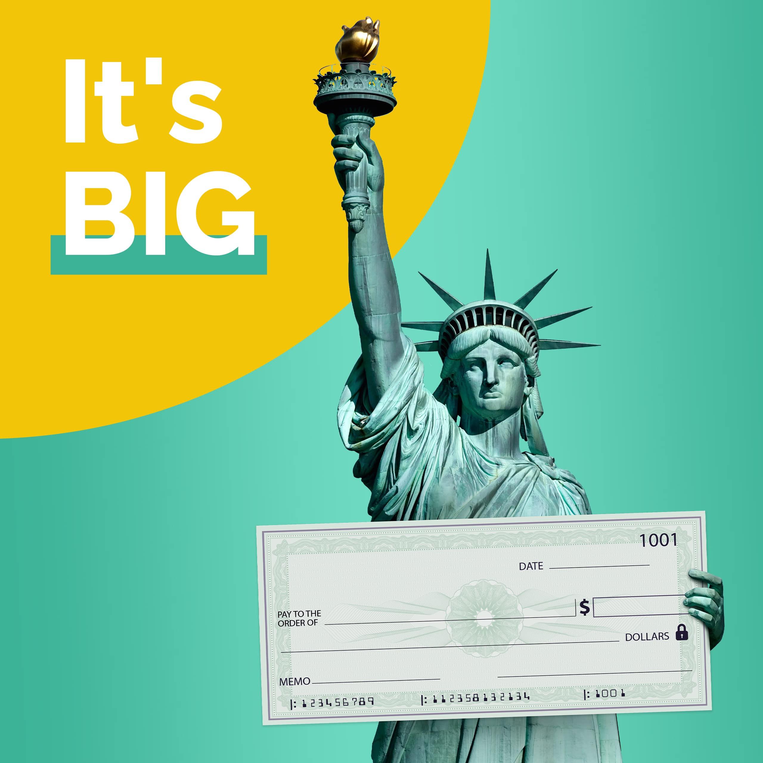 Giant Check | 36x16 Dry Erase Big Check for Presentations - Oversized Fake Check Award - Image 3