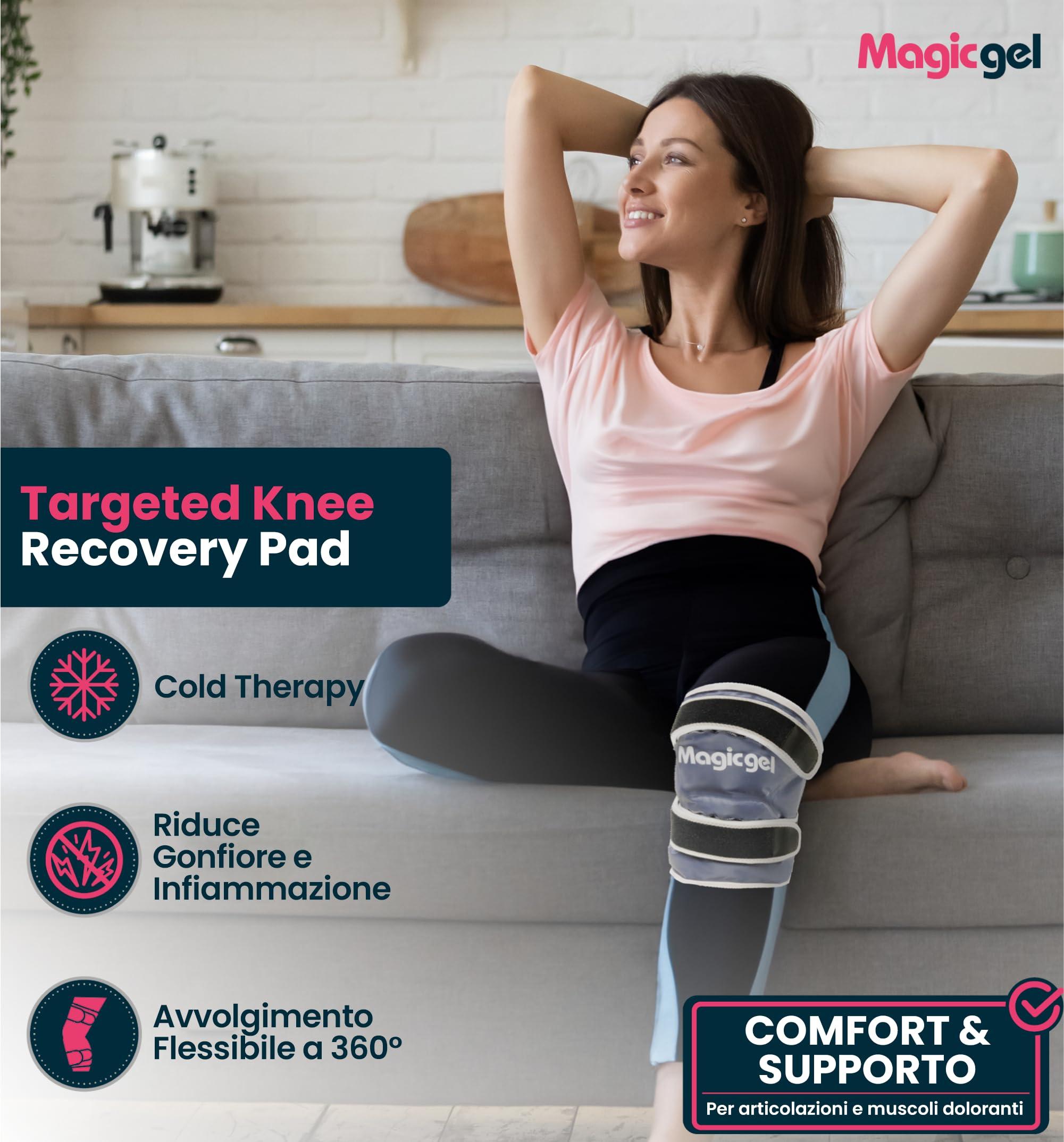 Magic Gel Ice Pack for Knee - Reusable Cold Wrap for Injuries - Soft Flexible Cooling for Icing Knees, Elbow, Calf, Wrist - Adjustable Wraparound Straps - Image 2