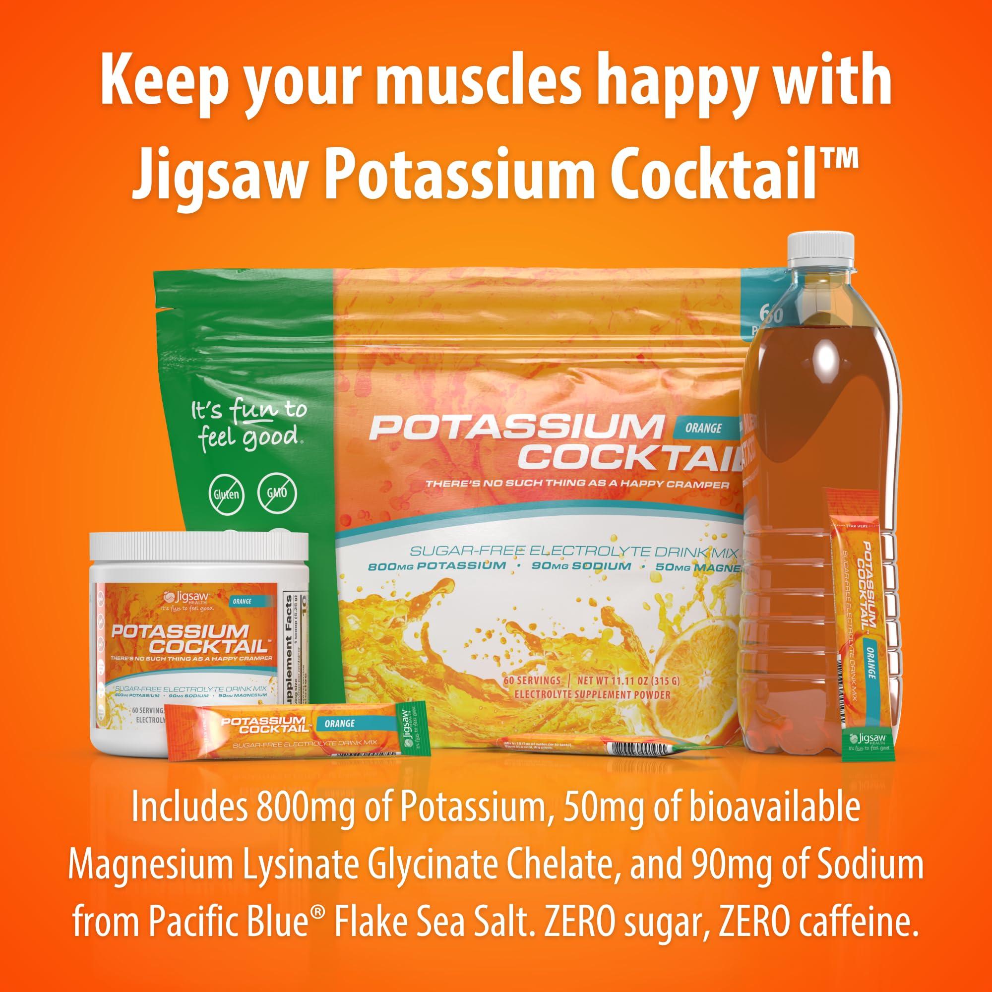 Jigsaw Health Potassium Cocktail | Formerly Pickleball Cocktail | Orange Flavor | 60 Servings (Jar) - Image 5