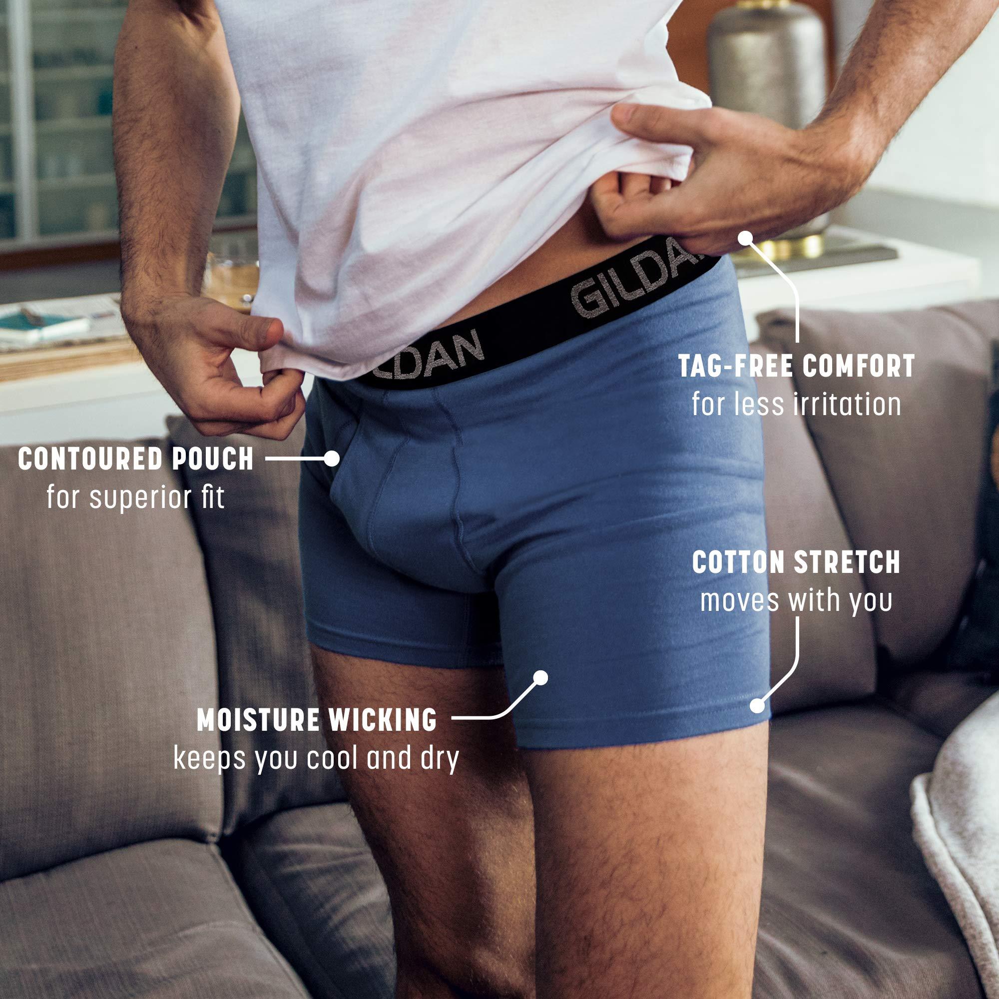 Gildan Men's Underwear Cotton Stretch Boxer Briefs, Multipack - Image 2