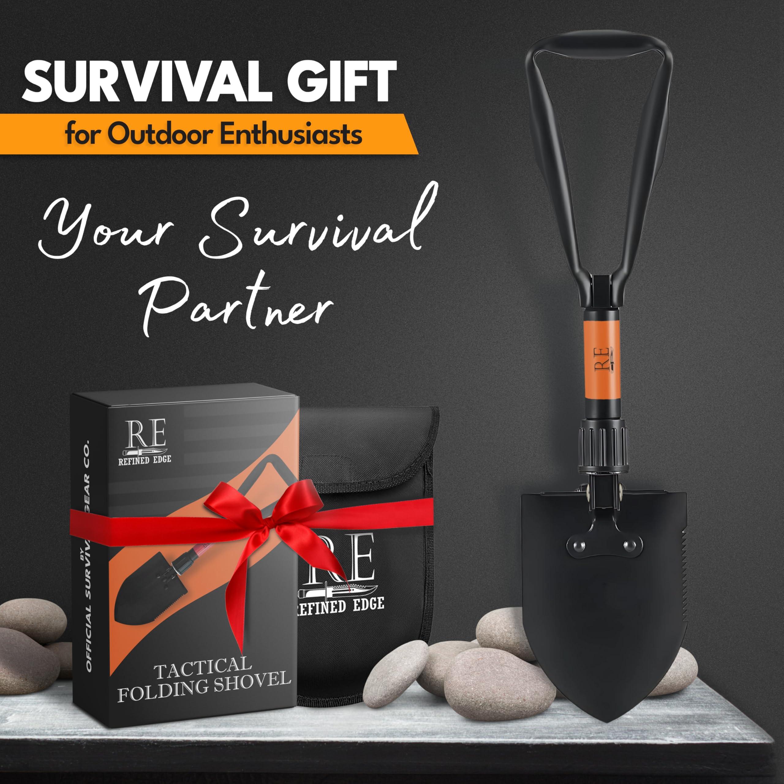 Folding Shovel, 18" Survival Shovel, Backpack Hiking Shovel, Military Grade Carbon Steel with Saw Edge, Collapsible with Carry Case - Image 7