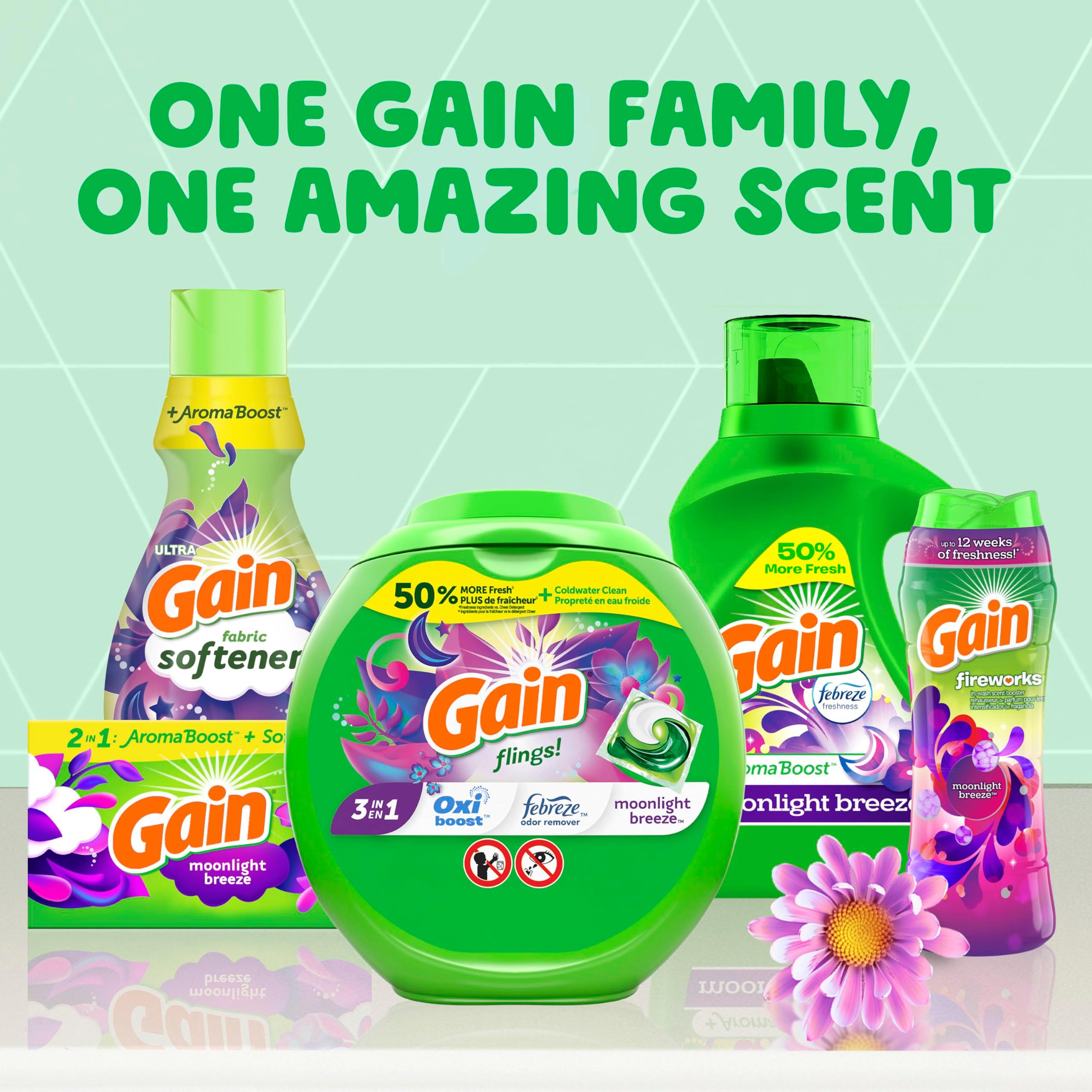 Gain + Aroma Boost Laundry Detergent Liquid Soap, Moonlight Breeze Scent, 45 Loads, 65 Fl Oz, (Pack of 2), He Compatible, Gain Laundry Detergent, Liquid Laundry Detergent - Image 7