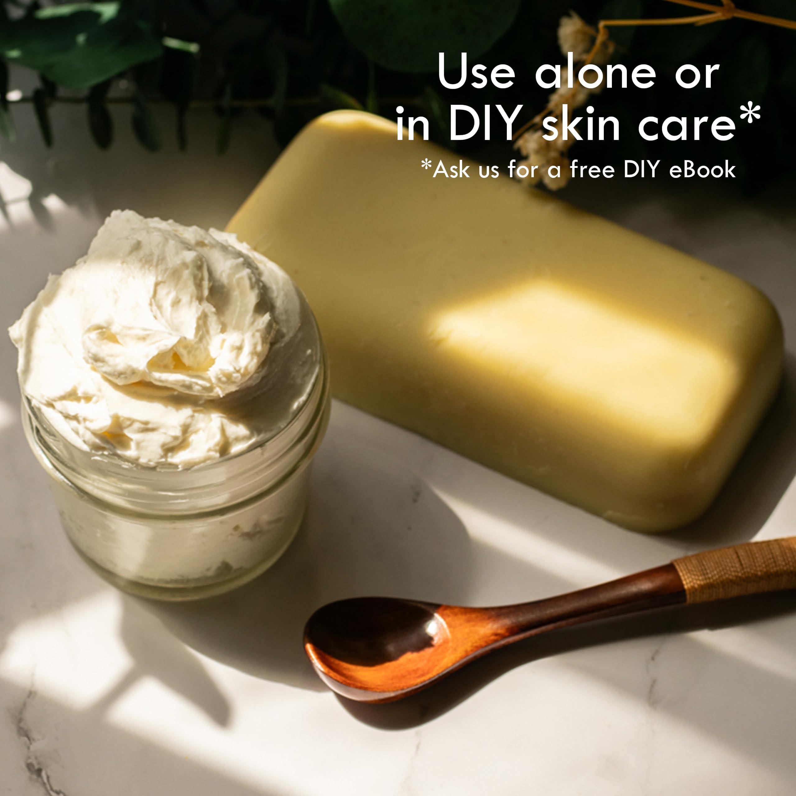 Raw Shea Butter - 100% Pure African Unrefined Shea Butter for Hair | Skin Moisturizer for Face and Body | Use for Soap Base, DIY Whipped Lotion, Lip Balm - 8 oz Block - Image 5
