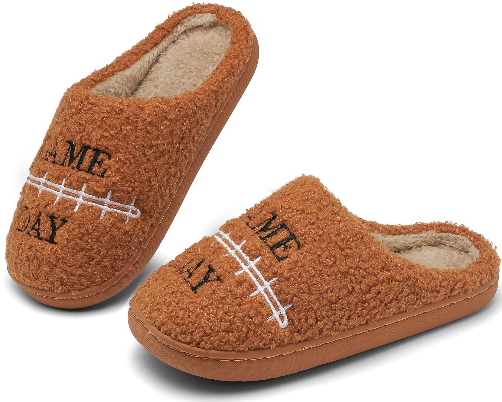 INMINPIN Kids Girls Boys Ball Sports Slippers Soft Curly House Shoes Memory Foam Non-Slip Indoor Outdoor Slippers for Sports Fan - Image 5