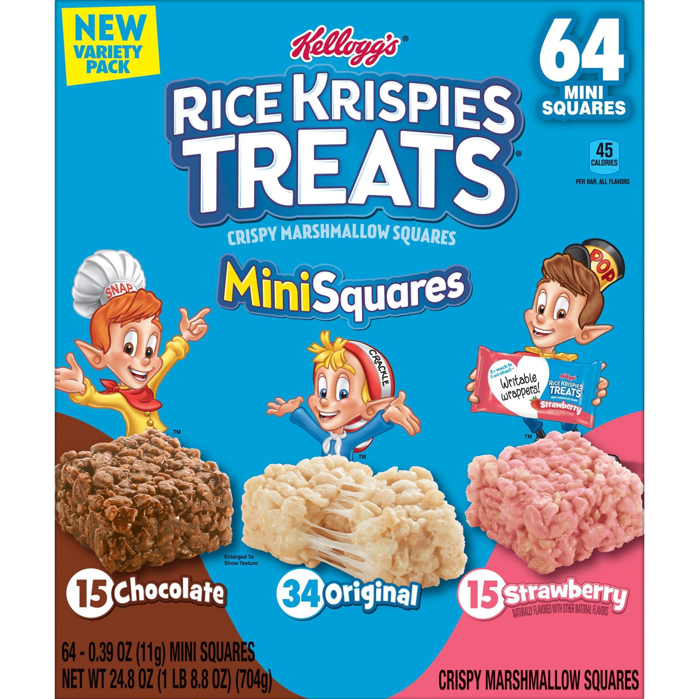 Rice Krispies Treats Mini Marshmallow Snack Bars, Kids Snacks, Variety Pack, 24.8oz Box (64 Bars) - Image 8