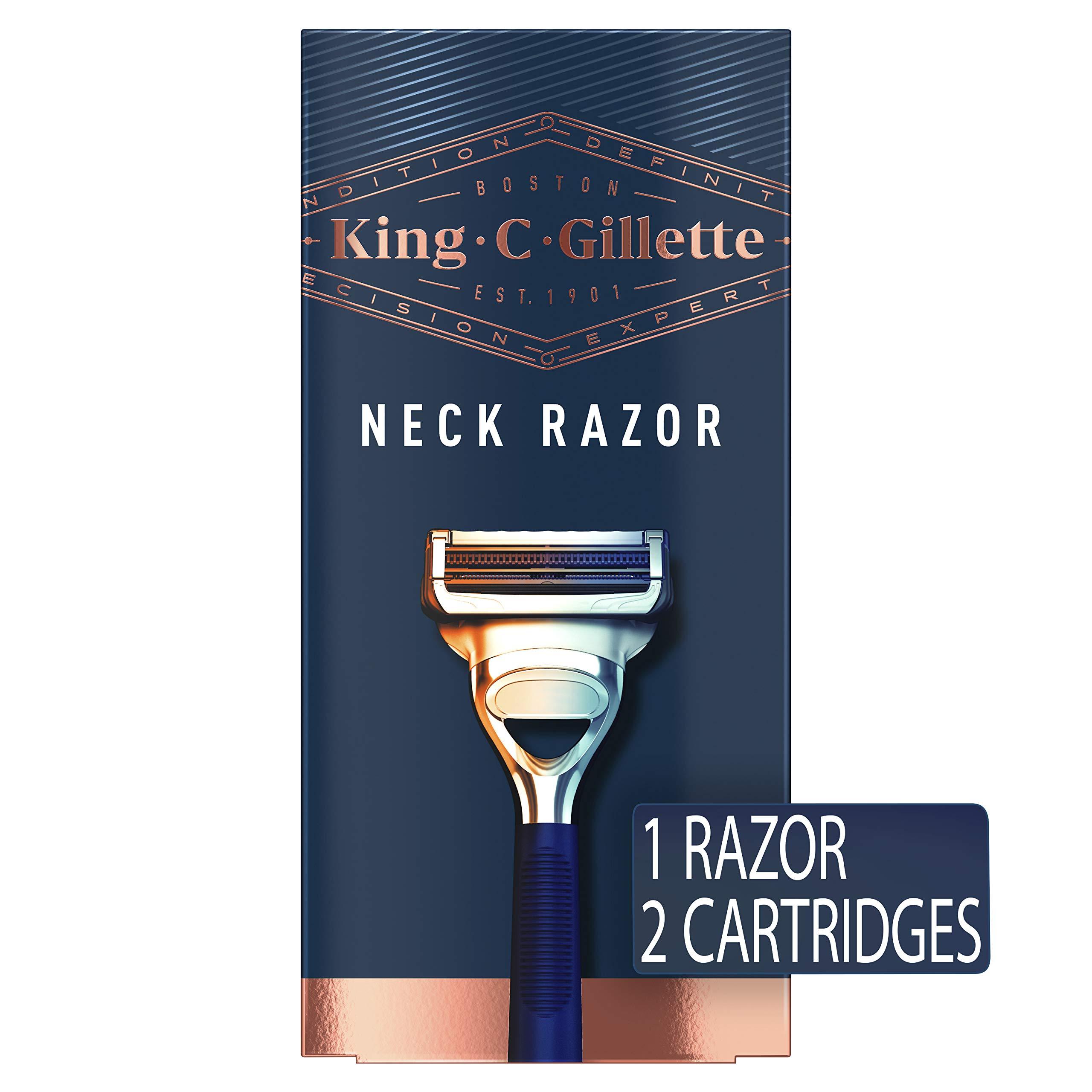 King C. Gillette Neck Razor, Handle plus 2 Blade Refills - Image 2