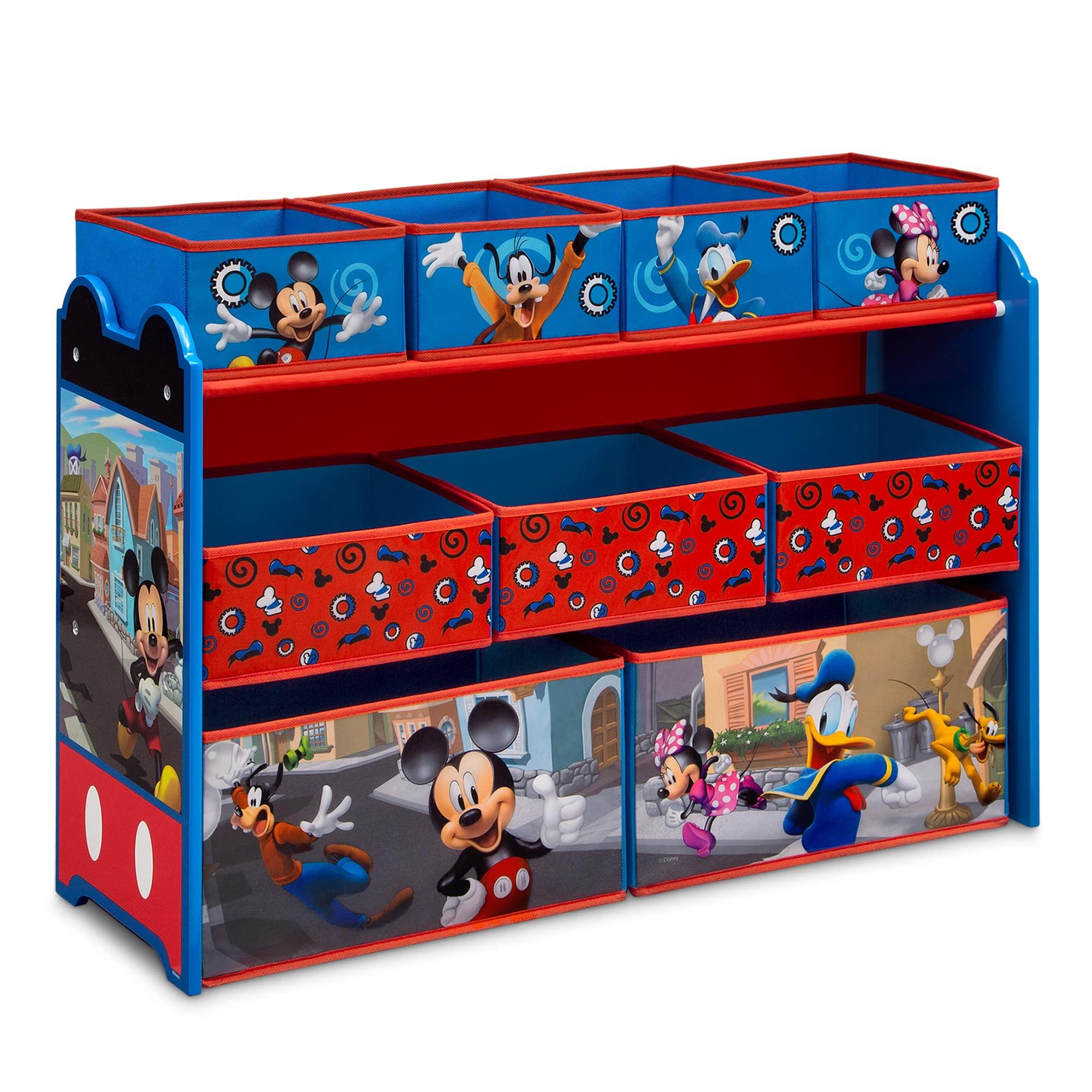 Delta Children Disney Mickey Mouse Deluxe 9 Bin Design and Store Toy Organizer, Greenguard Gold Certified - Image 1
