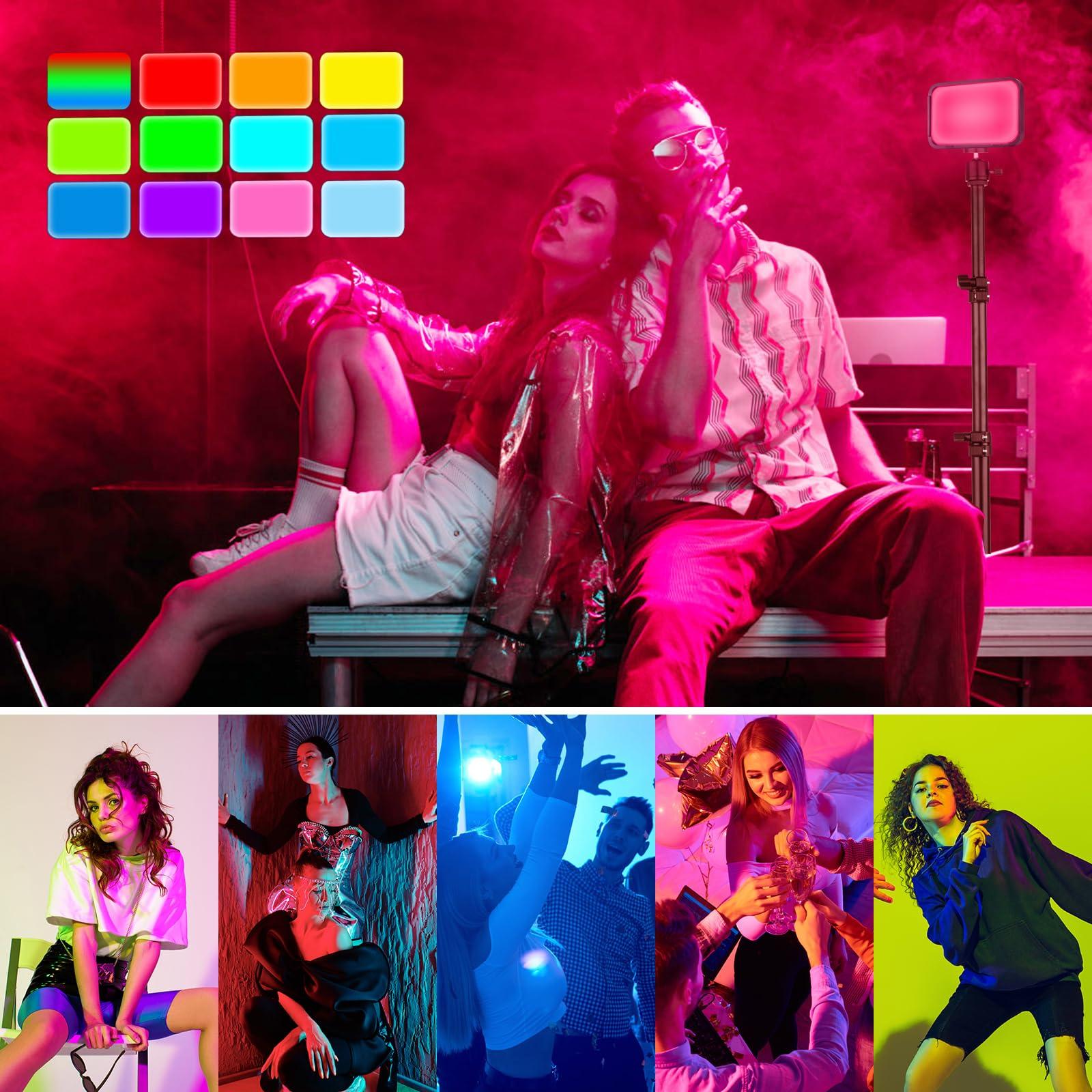 Torjim RGB Photography Video Lighting, Studio Lights with Adjustable Tripod Stand - 16 Color Lighting for Video Recording/YouTube/TikTok/Live Streaming/Make up/Vlogging - Image 2