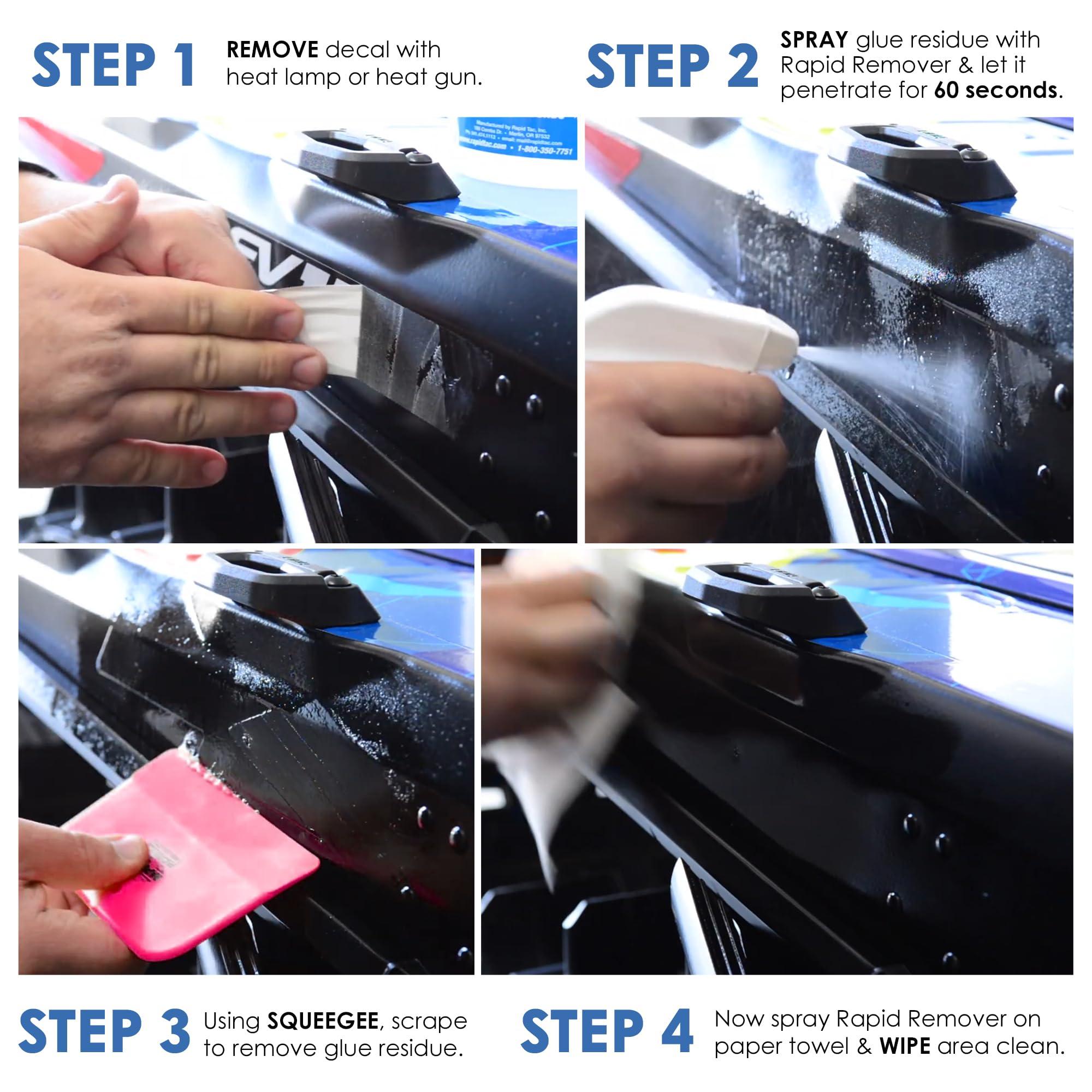 RapidTac Remover Adhesive Remover Kit with Lil Chizler and Plastic Razor Blade with 5 Extra Blades (Gallon Kit) - Image 4