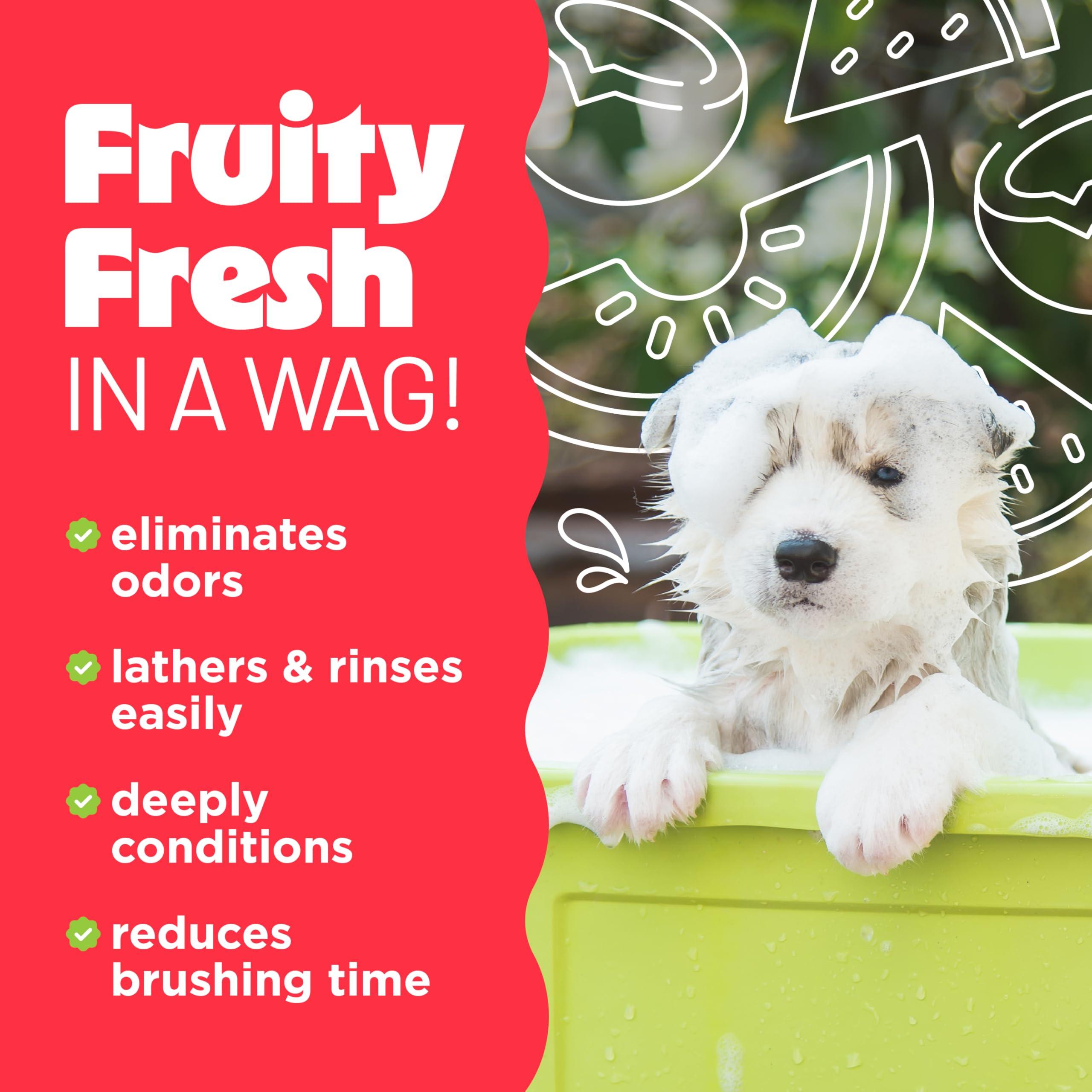 TropiClean 2-in-1 Dog Shampoo and Conditioner, Moisturizing Dog Detangler, Puppy Safe, Made in the USA, Watermelon Scent, Cat & Kitten Safe, 20oz. - Image 3
