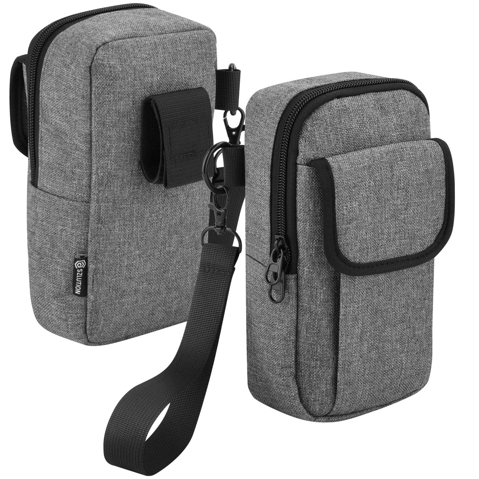 CaSZLUTION Travel Belt Case for DJI Osmo 7P / 7/6 / 5/4 SE, Portable Storage Bag Case with Belt keeper and Hand Strap Fits for DJI Osmo Mobile 7 Pro Smartphone Gimbal Stabilizer and Accessories