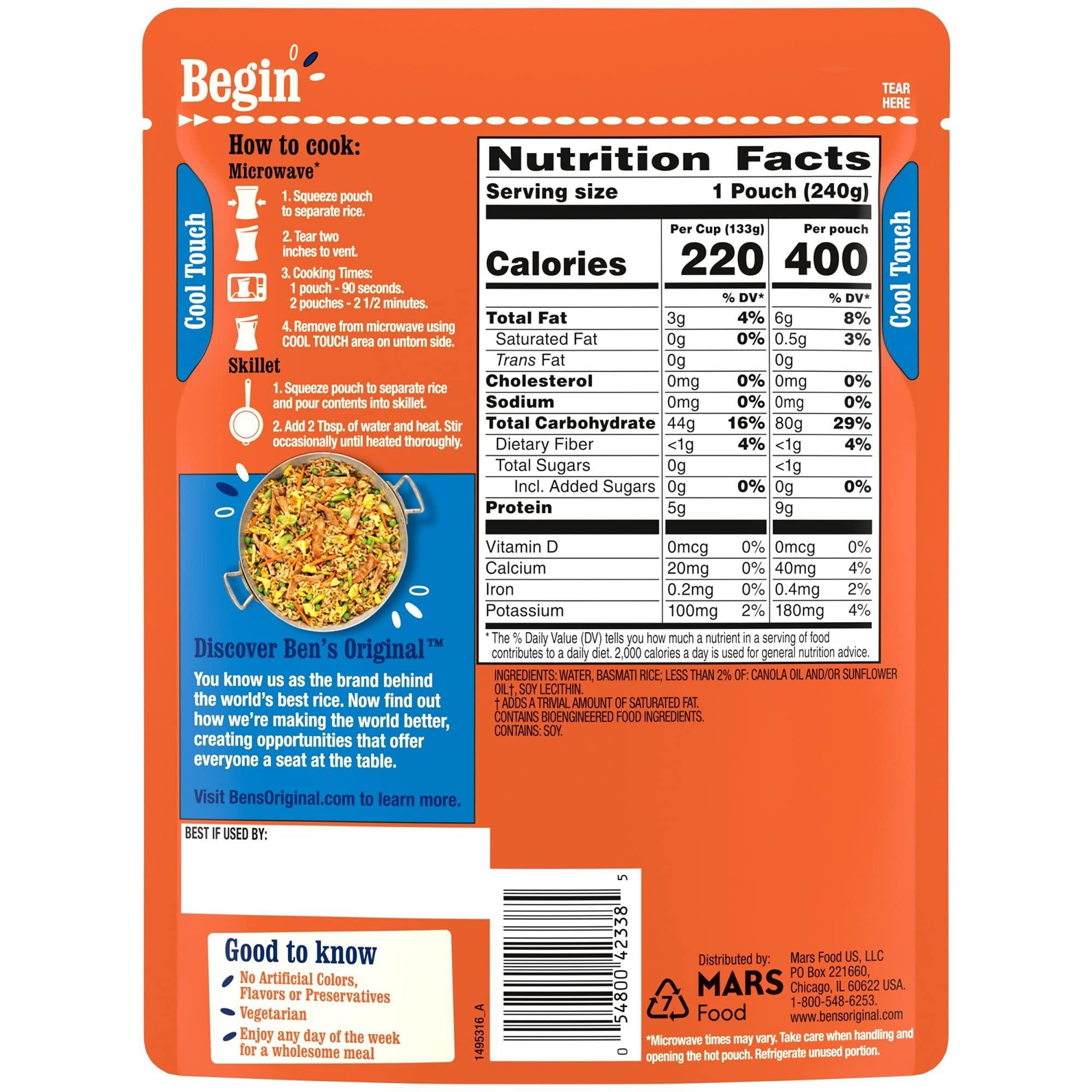 BEN'S ORIGINAL Ready Rice Basmati Rice, Easy Side Dish, 8.5 oz Pouch (Pack of 6) - Image 2