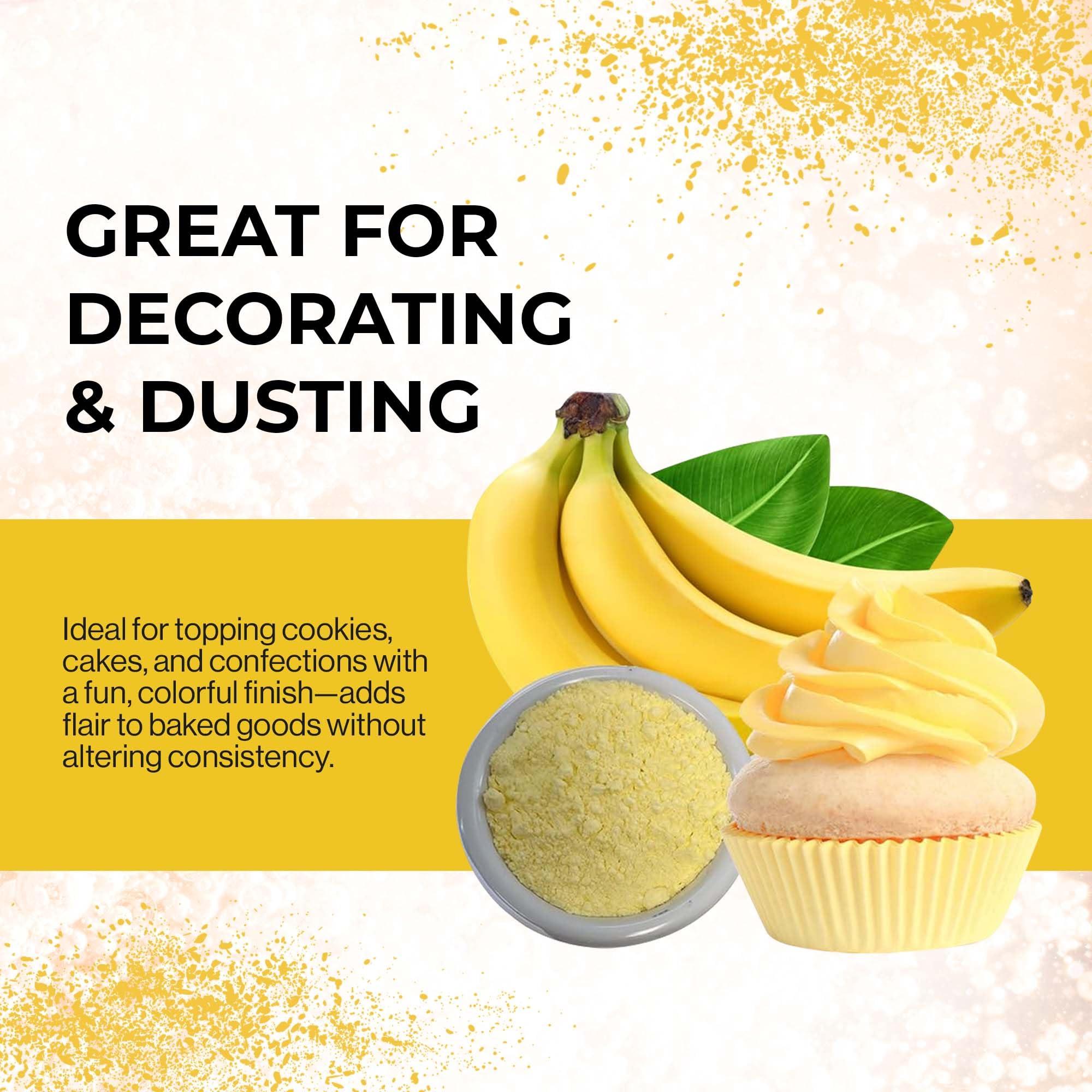 Ultimate Baker Naturally Flavored Banana Powdered Sugar (1x4oz), Flavored and Colored Icing & Frosting Sugar Baking & Dusting Desserts (Banana) - Image 3