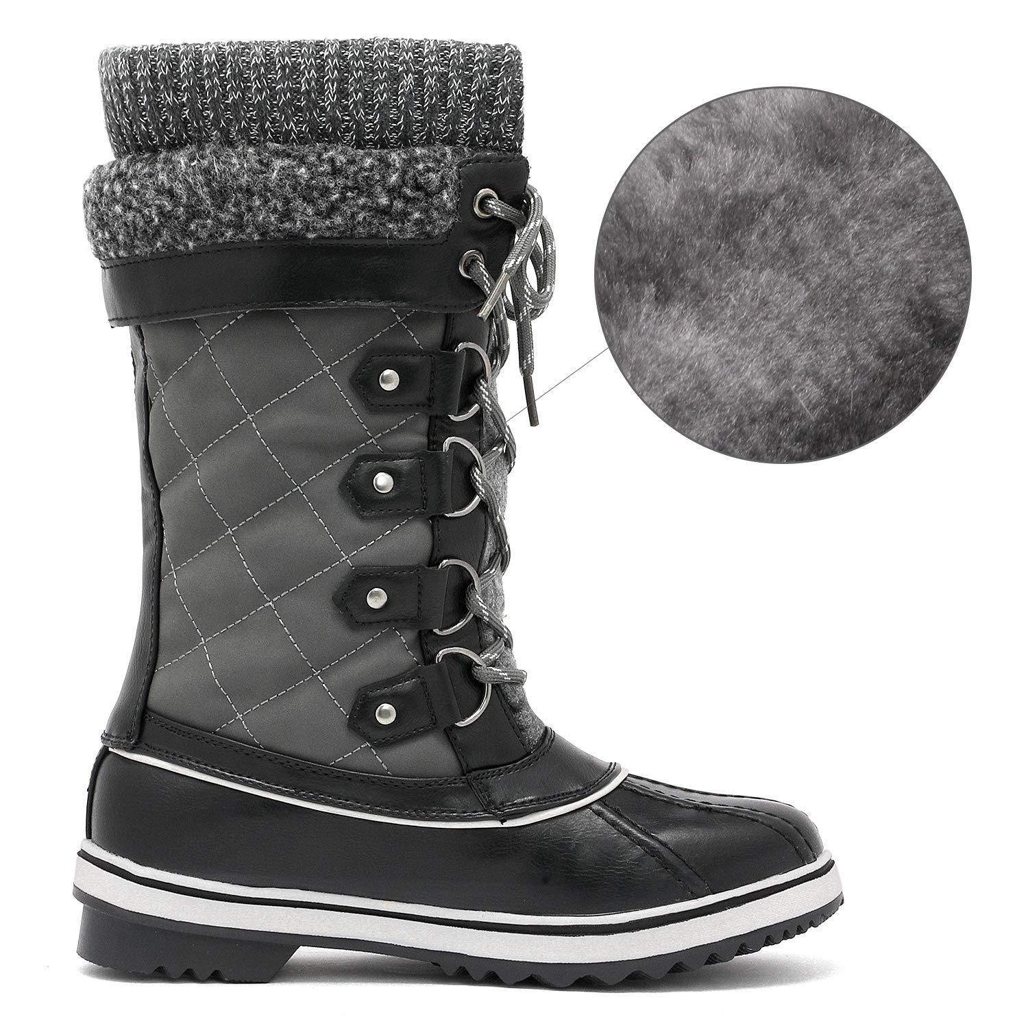 DREAM PAIRS Women's Mid-Calf Waterproof Winter Snow Boots MONTE_02 - Image 4