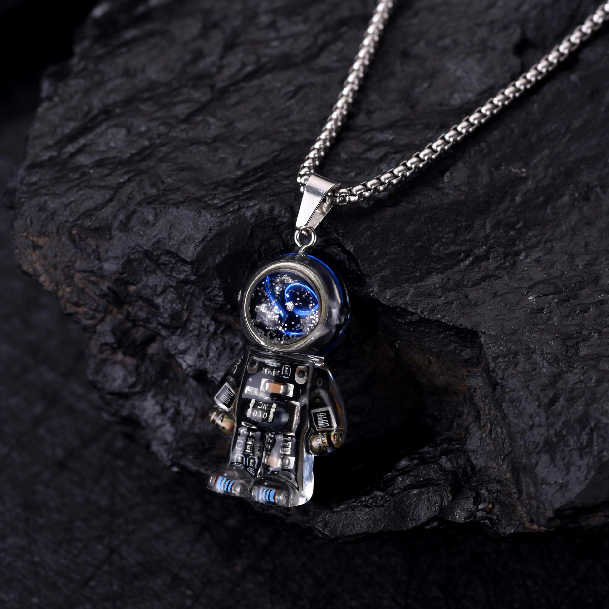REBME Astronaut Pendant Necklace Unique steampunk Pendant Trendy and Cool Accessory as Necklace Keychain Bagcharm for Men and Women - Image 8