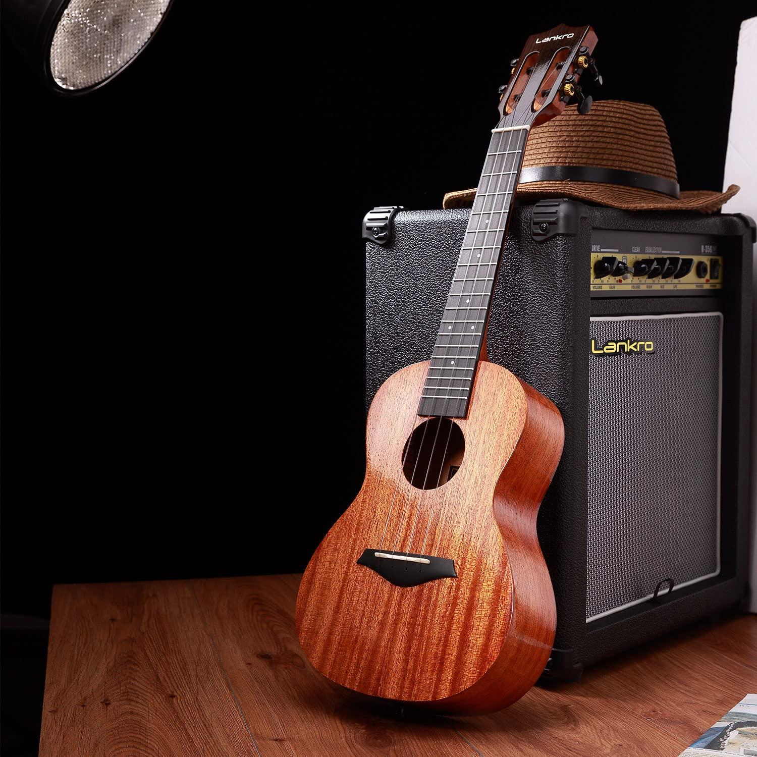 Lankro Concert Ukulele Solid Mahogany Ukelele 23 inch Beginners Starter Kit with Ukeleles Accessories for Adults Stringed Musical Instruments Hawaiian Ukalalee - Image 6