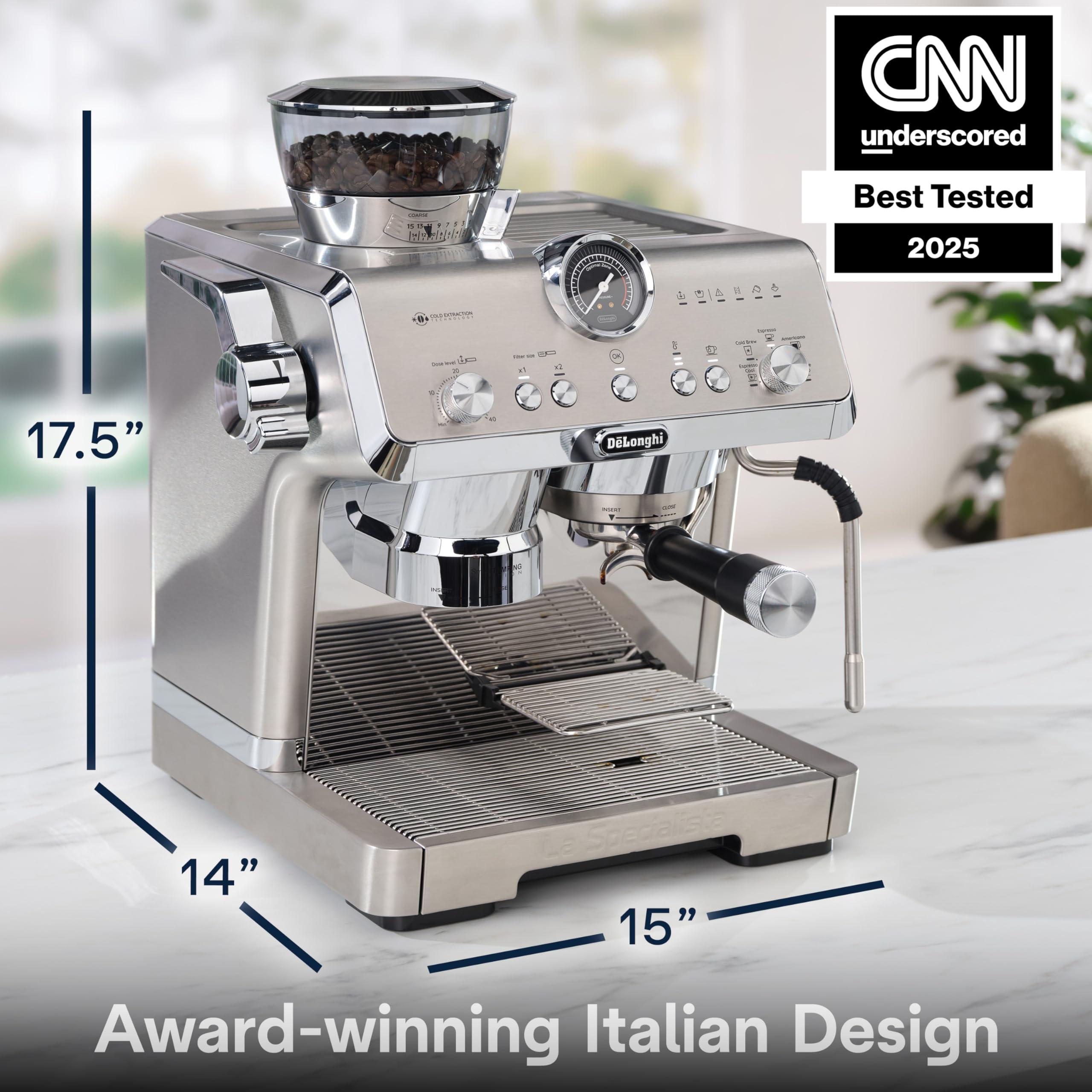 De'Longhi La Specialista Opera Espresso Machine with Cold Brew, Commercial-style Steam Wand for Latte, Cappuccino, Built-in Grinder, EC9555M - Image 2