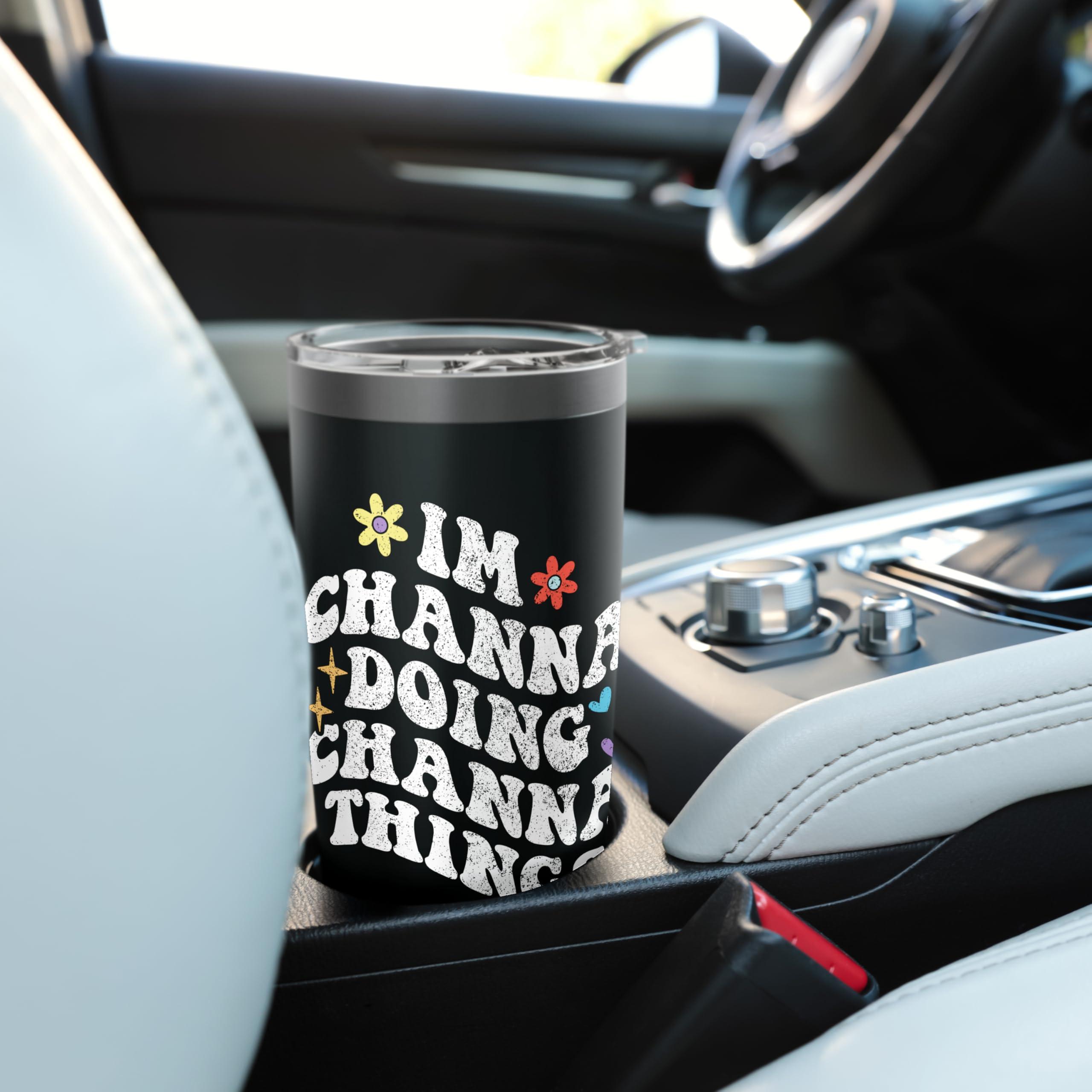 Retro Groovy Im Channa Doing Channa Things Funny Mother's Stainless Steel Insulated Tumbler - Image 2