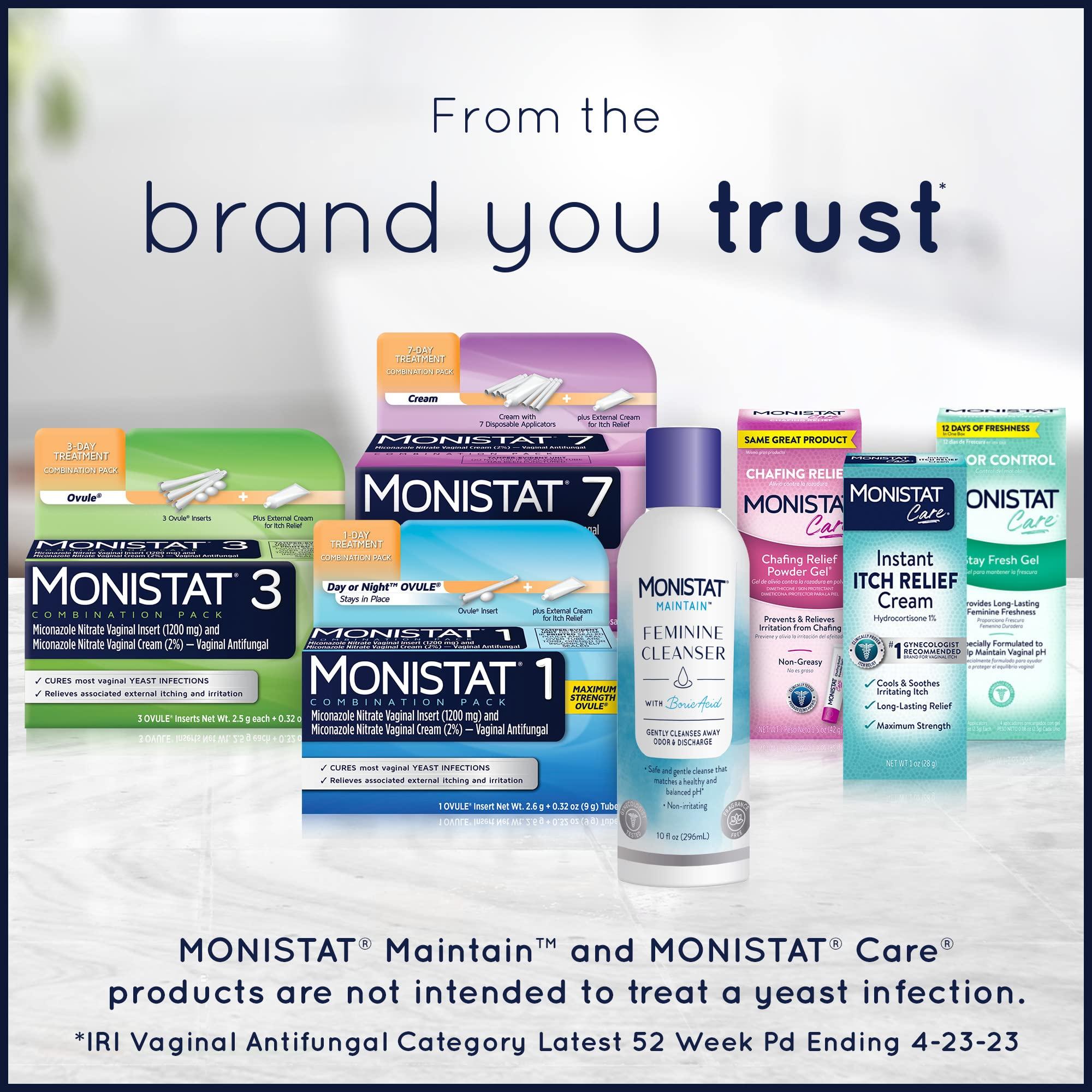 Monistat Instant Itch Relief Cream for Women, Maximum Strength Feminine Itch Care, 1 oz, 2 Pack - Image 8