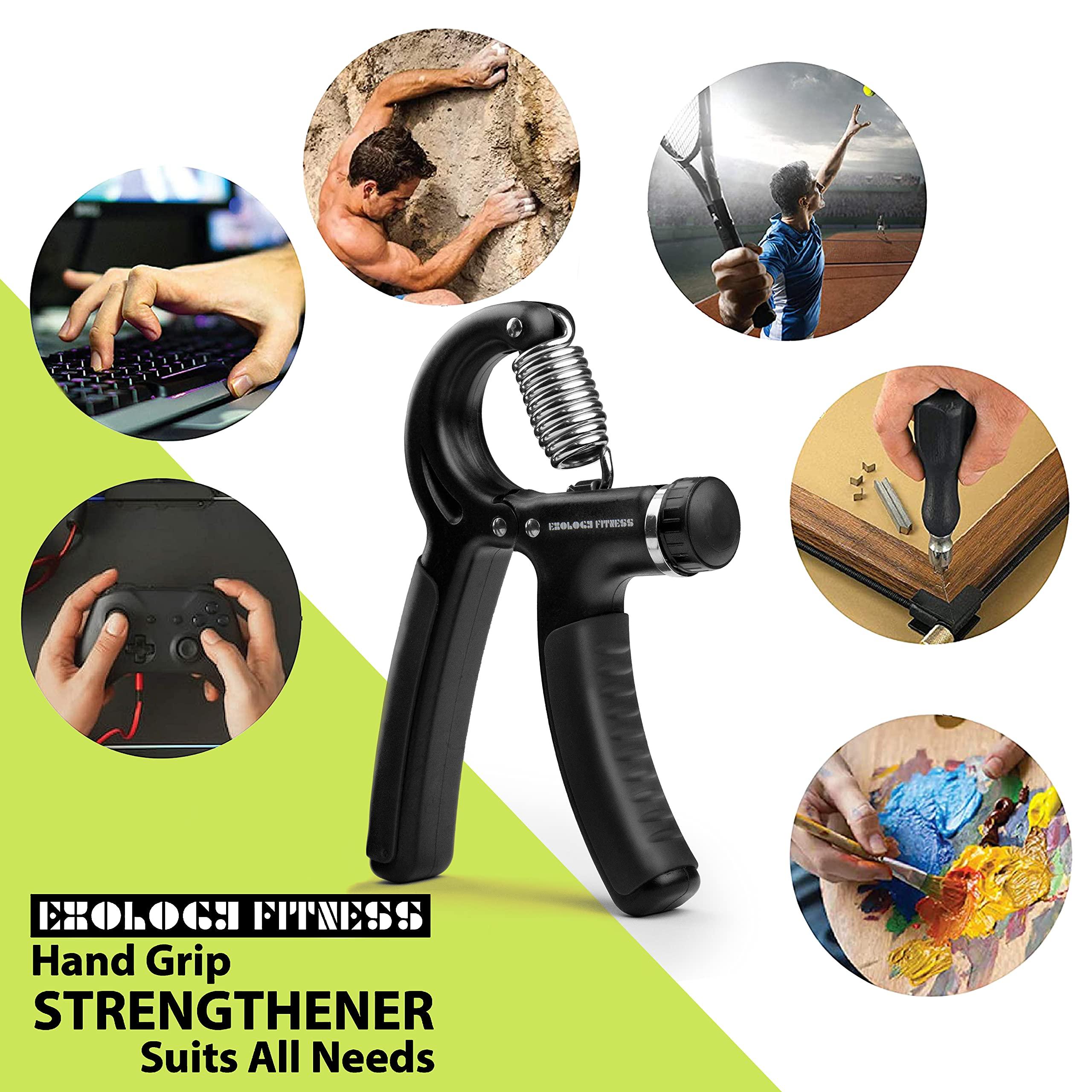 Exology Fitness 5-60 kg Grip Strengthener Exerciser – Adjustable Hand Grips Strengthener with Stainless Steel Spring for Strong Wrists, Fingers, Forearm, Hands - Image 6