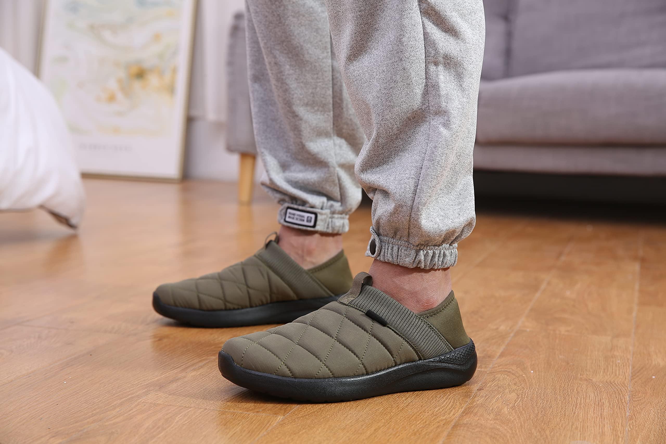 KUBUA Slippers for Men and Womens Indoor House Shoes Plush Slip on Outdoor Garden Loafers - Image 7