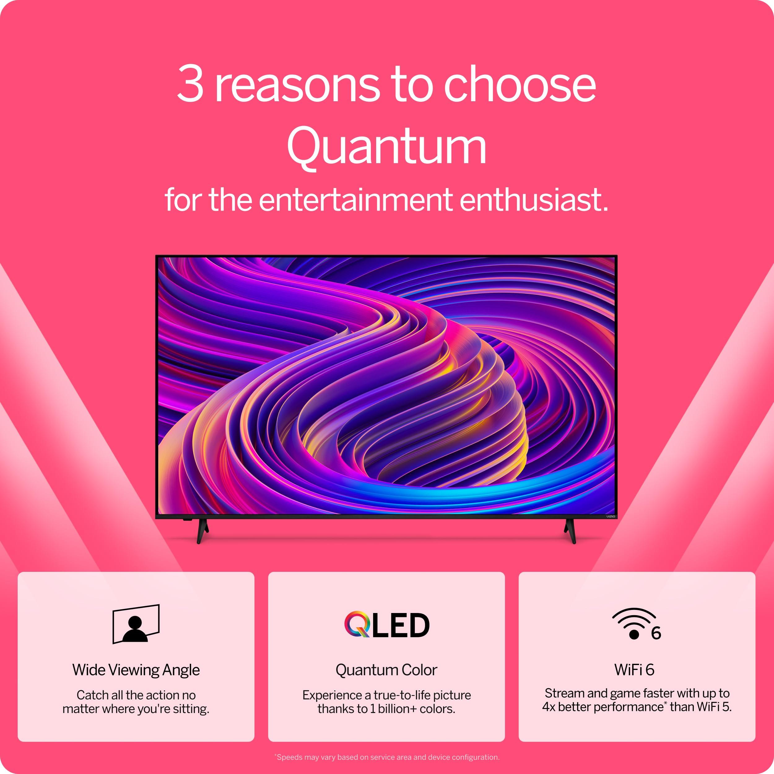 VIZIO 75-inch Quantum 4K QLED Smart TV with Dolby Vision, 120FPS @ 1080p PC Gaming, WiFi 6, Bluetooth Headphone Capable, Apple AirPlay, Chromecast Built-in (New)- M75Q6-L4 - Image 3