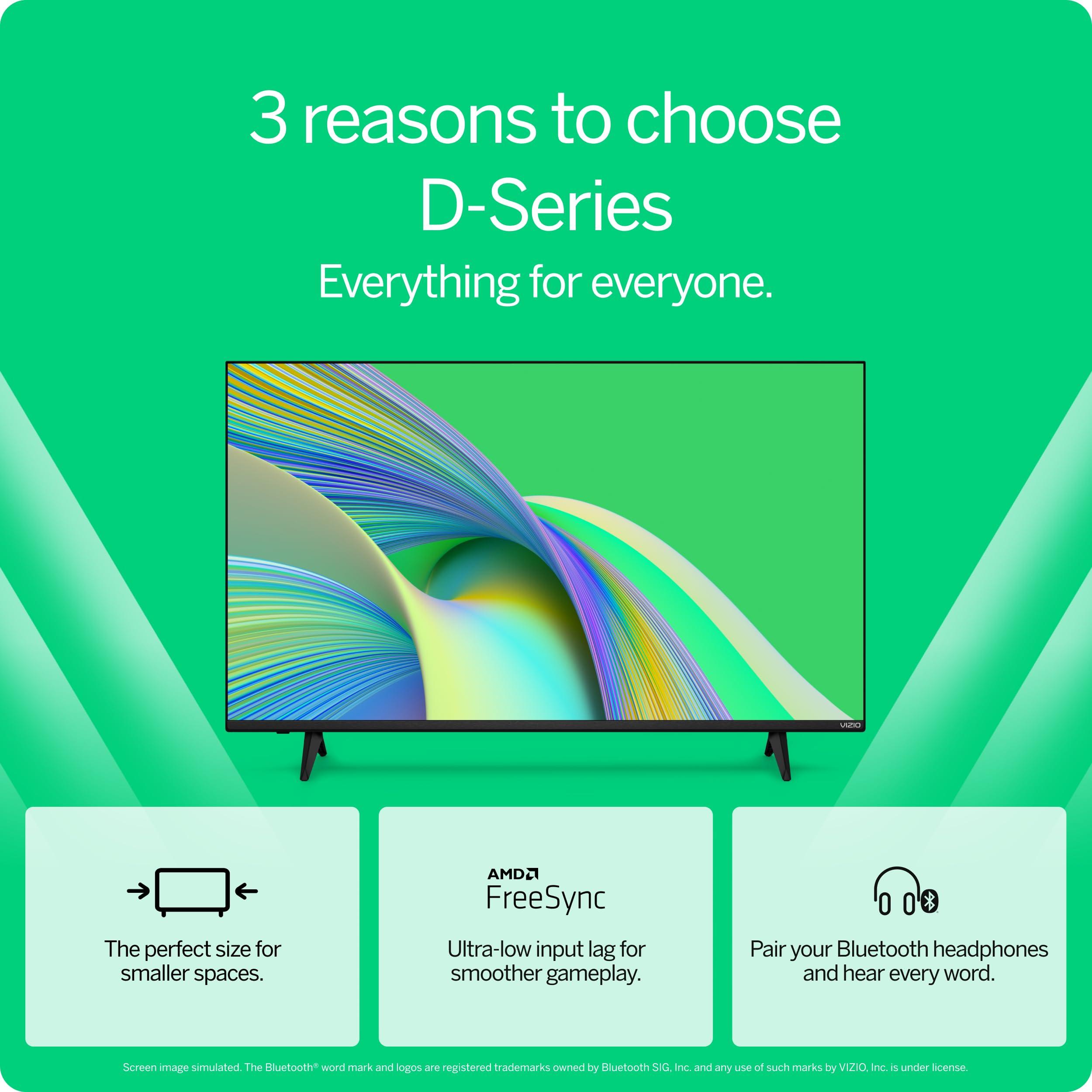 VIZIO D-Series 24-inch FHD LED Smart TV D24fM-K01, Alexa Compatibility, AMD FreeSync, 2023 Model, Bluetooth Headphone Capable - Image 3
