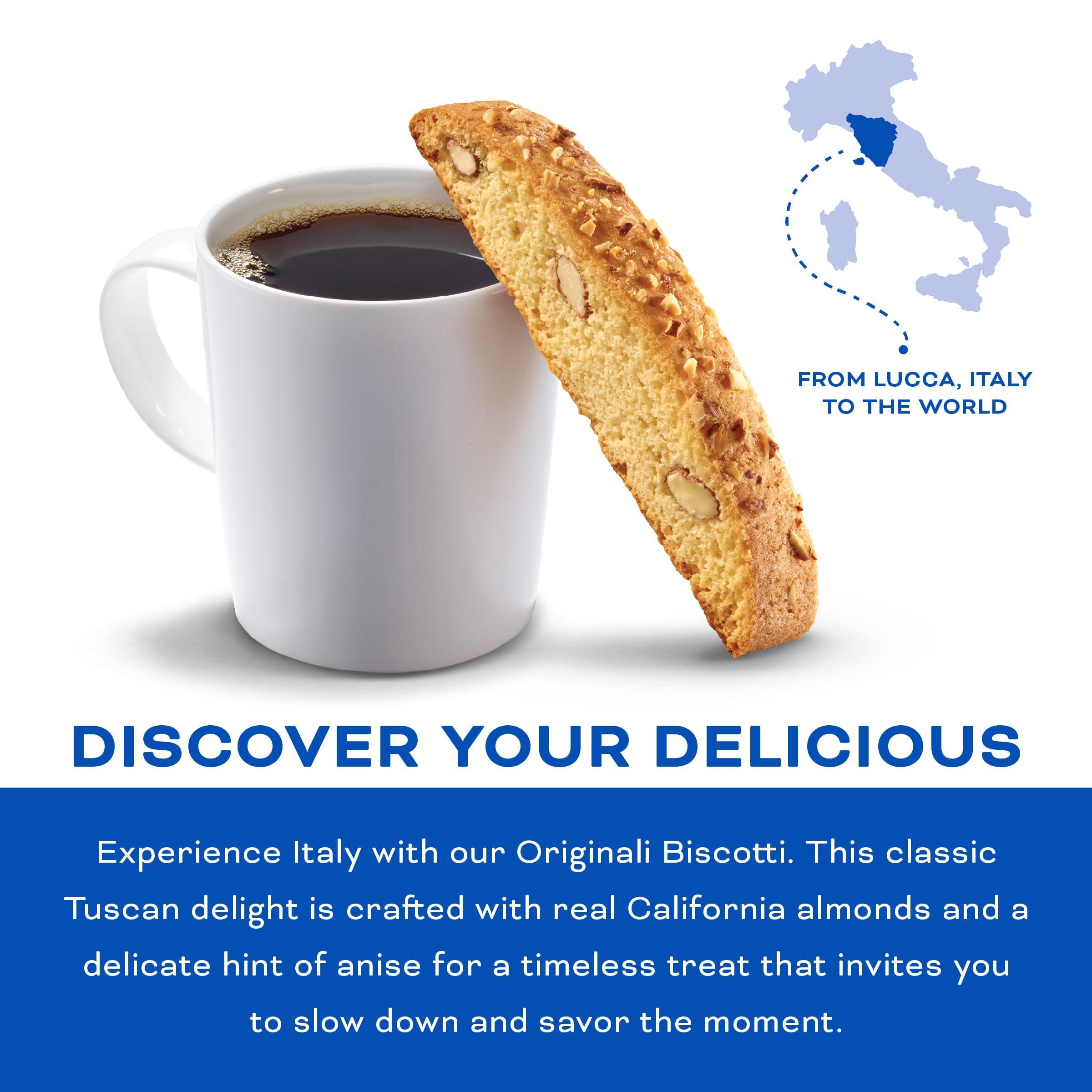Nonni’s Originali Classic Almond Biscotti Cookies – Individually Wrapped Italian Coffee Snack, Crunchy Twice-Baked, 80 Cal Each, 17.25 oz Carton - Image 4