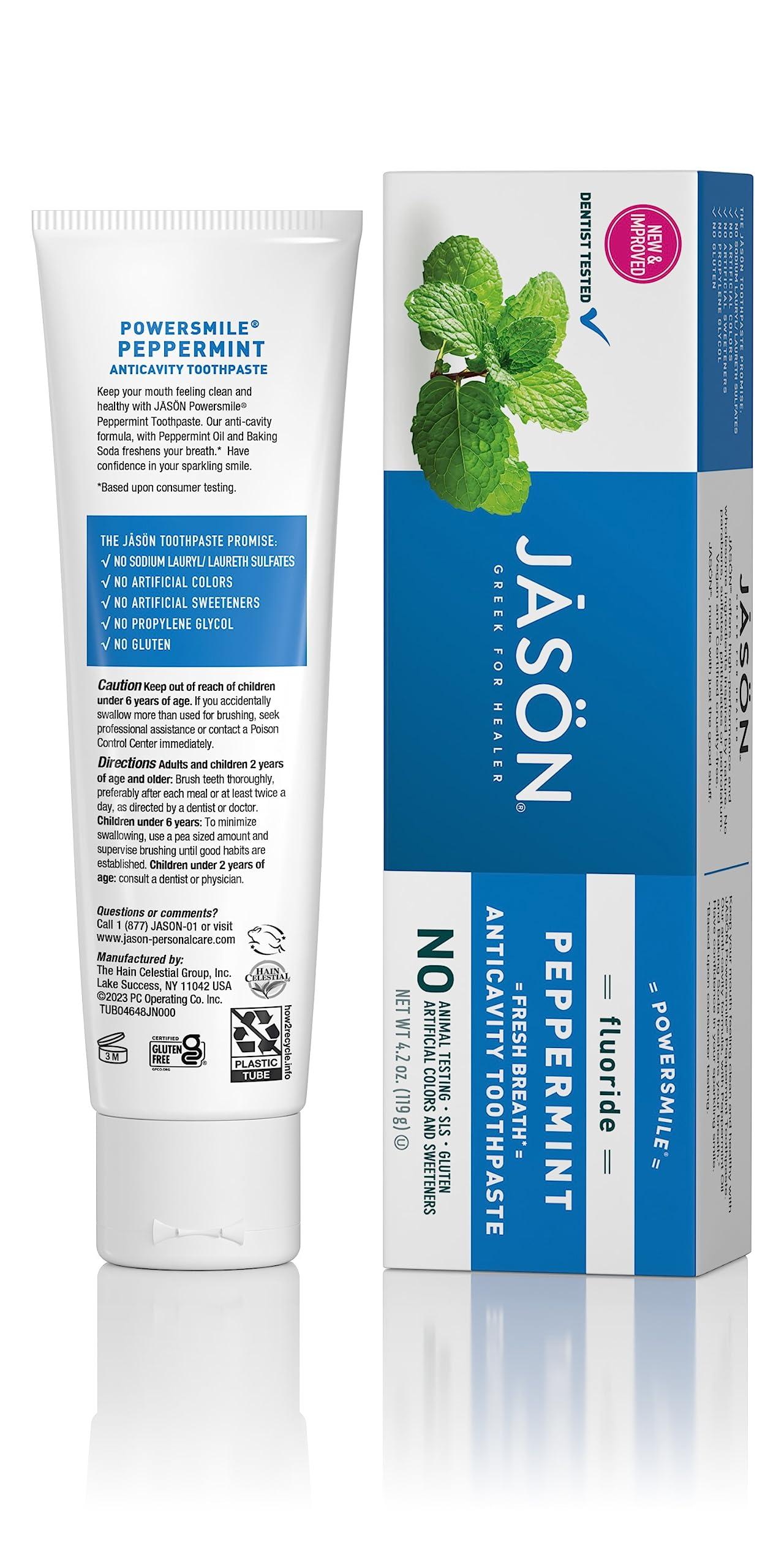 Jason Powersmile Toothpaste with Fluoride 4.2 oz - Image 2