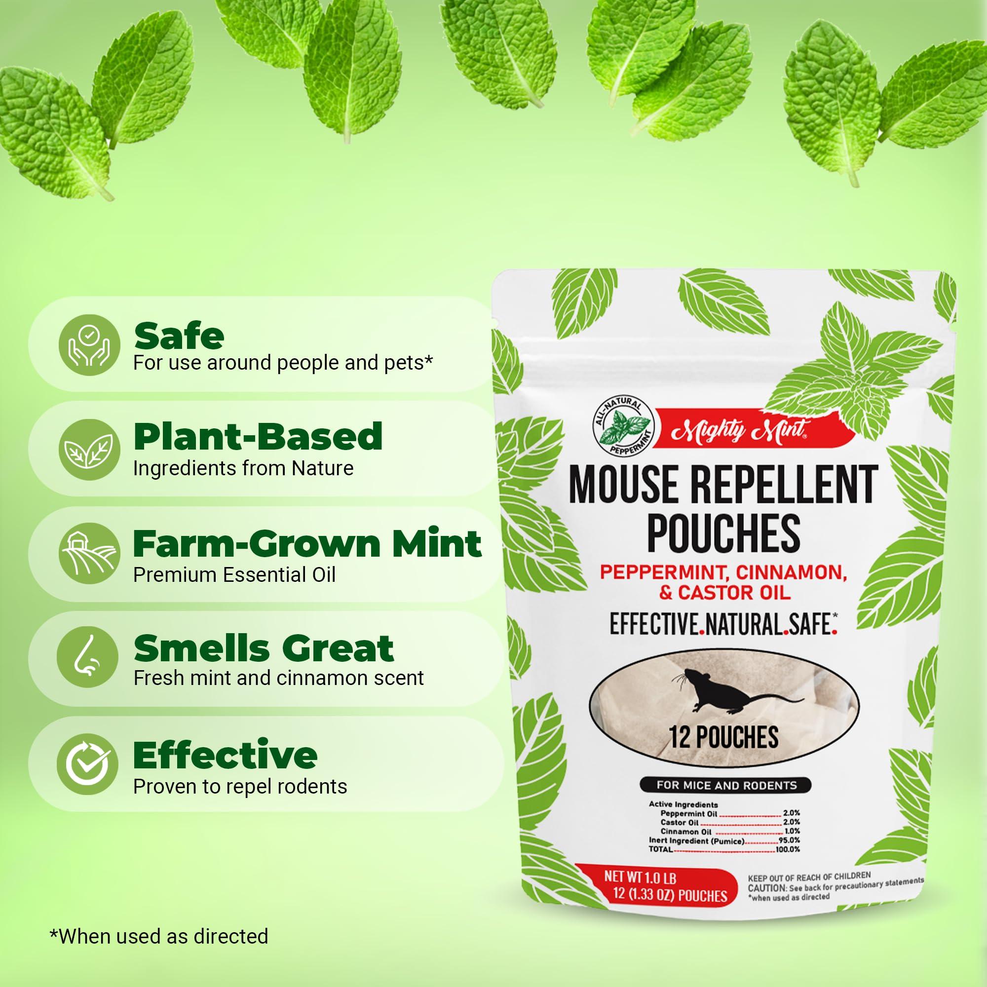 Mighty Mint Mouse Repellent Pouches & Rodent Repellent Spray Bundle - Image 6
