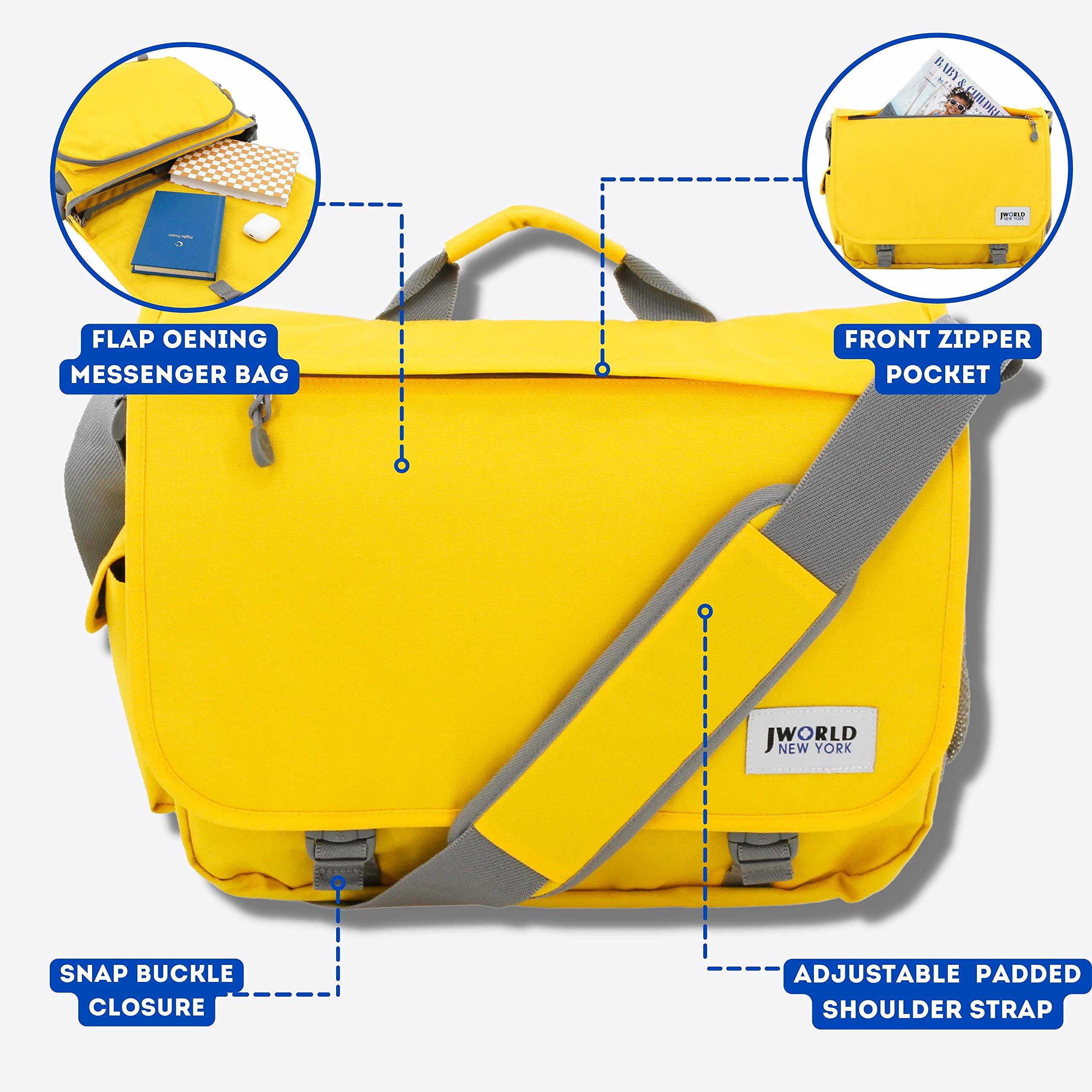J World New York Thomas Laptop Messenger Bag for Women & Men. Kids Computer Bookbag - Image 4