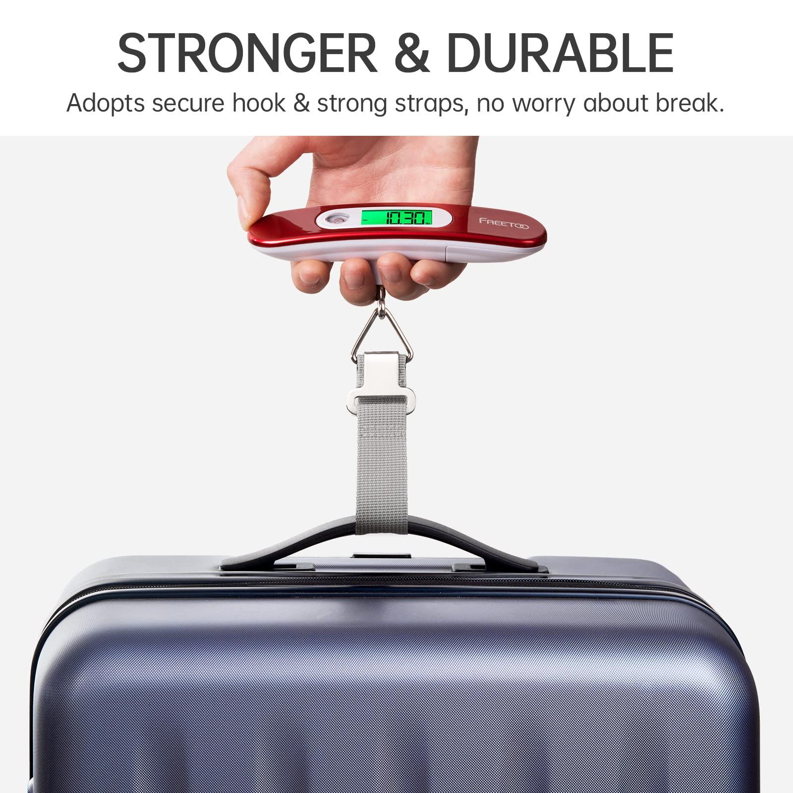 FREETOO Luggage Scale Portable Digital Hanging Scale for Travel, Suitcase Weight Scale with Superior Piano Lacquer 110 Lb/ 50Kg Capacity, Battery Included - Image 5