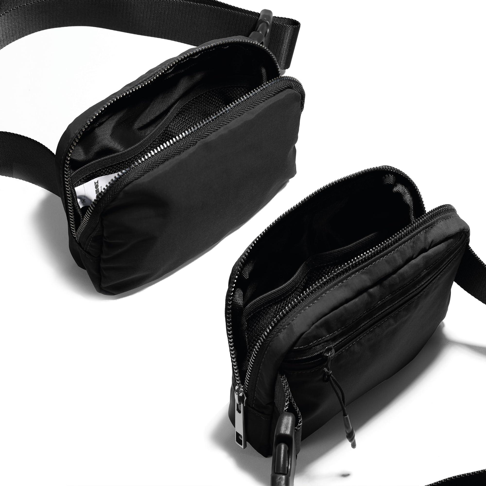 ODODOS Unisex Mini Belt Bag with Adjustable Strap Small Fanny Pack for Workout Running Traveling Hiking, Black - Image 4