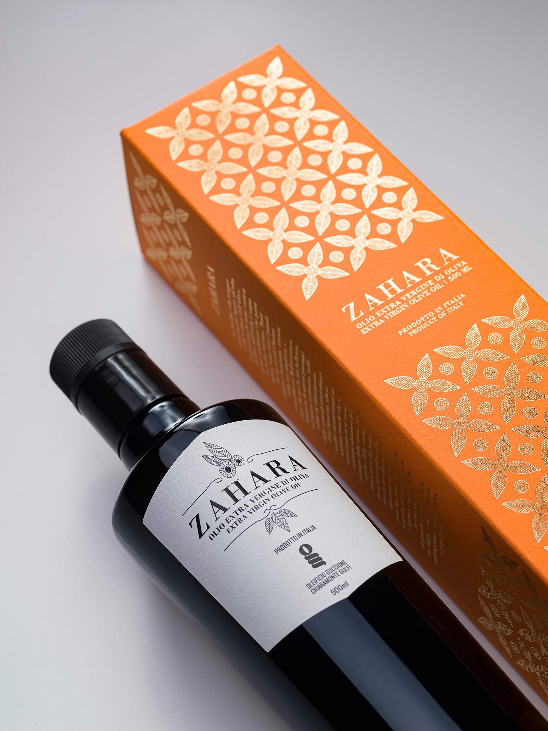 Zahara Extra Virgin Olive Oil from Italy | Sicilian Pure EVOO | Premium Early Harvest Cold Pressed Polyphenol Rich | Multiple Award Winner from Oleificio Guccione | 16.9 fl oz (500ml) Bottle With Beautiful Gift Box - Image 8
