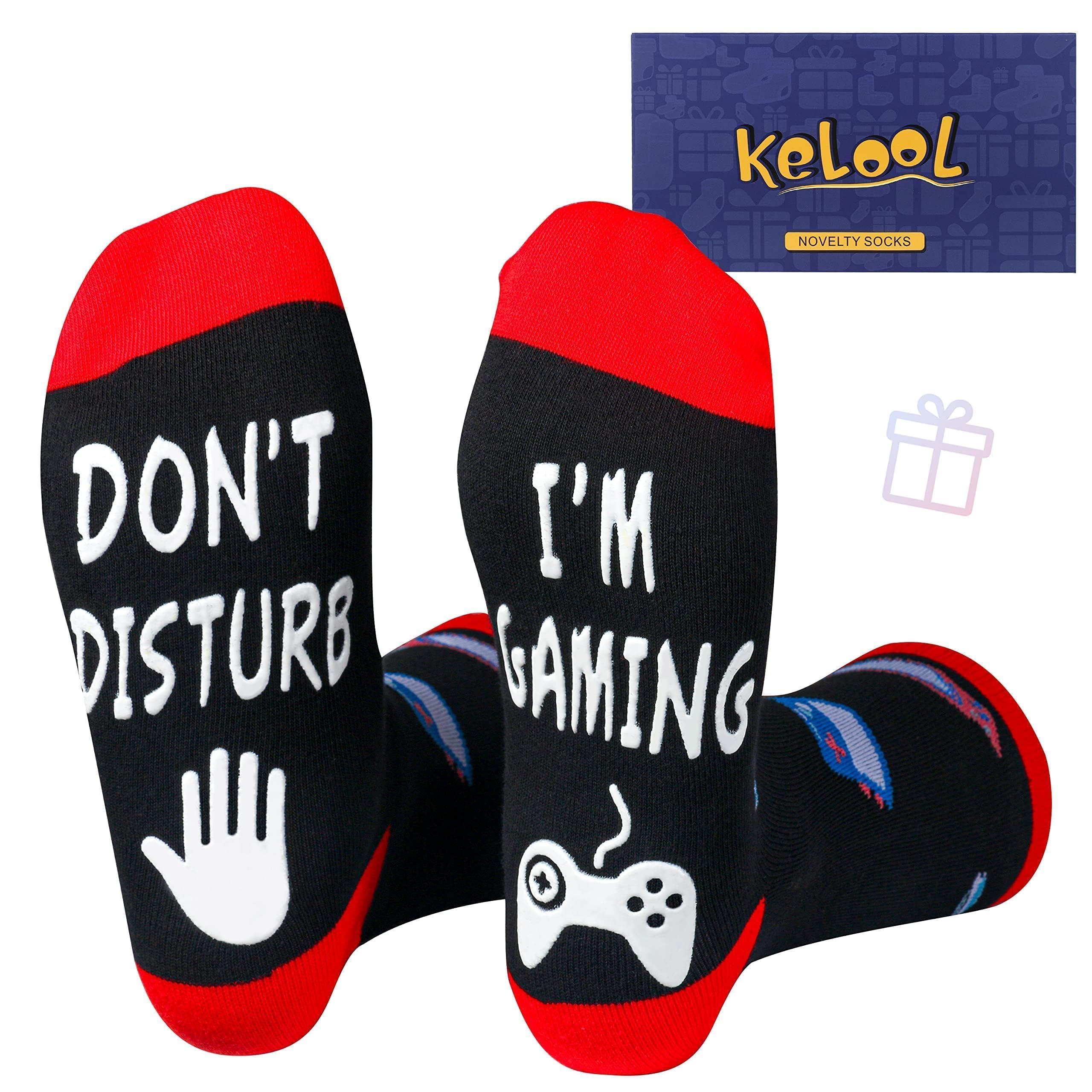 Kelool Do Not Disturb I'm Gaming Socks,Fathers Day Dad Gifts from Daughter Wife Son,Funny Gifts for Men,TeenBoys,Grandpa - Image 1